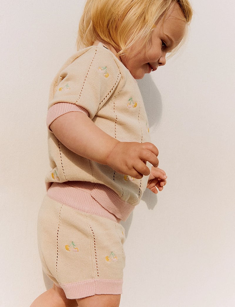 Wheat - Knitted Shorts Dua - casual shorts - sandshell - 0