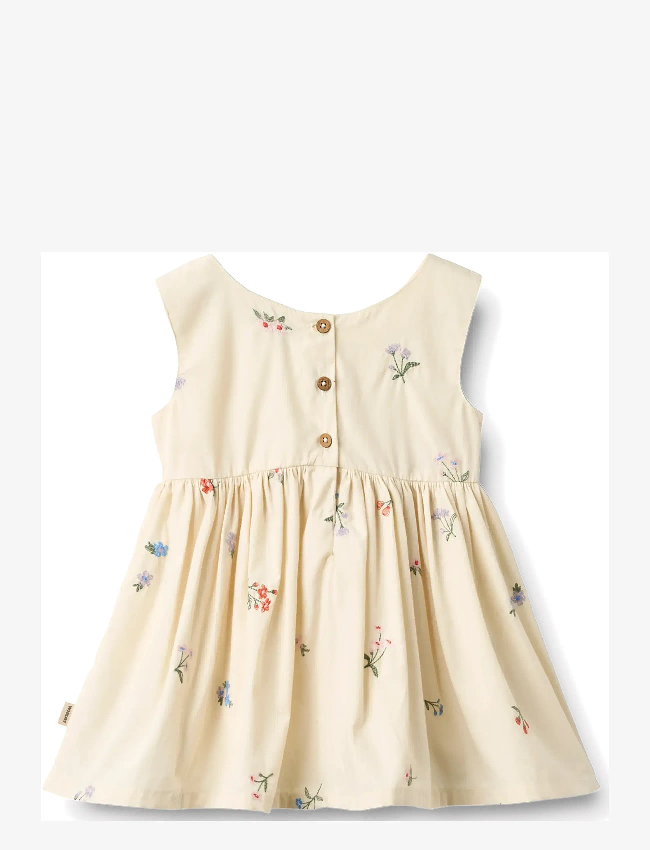 Wheat - Pinafore Wrinkle Sienna - Ärmlösa babyklänningar - ivory embroidery flowers - 1