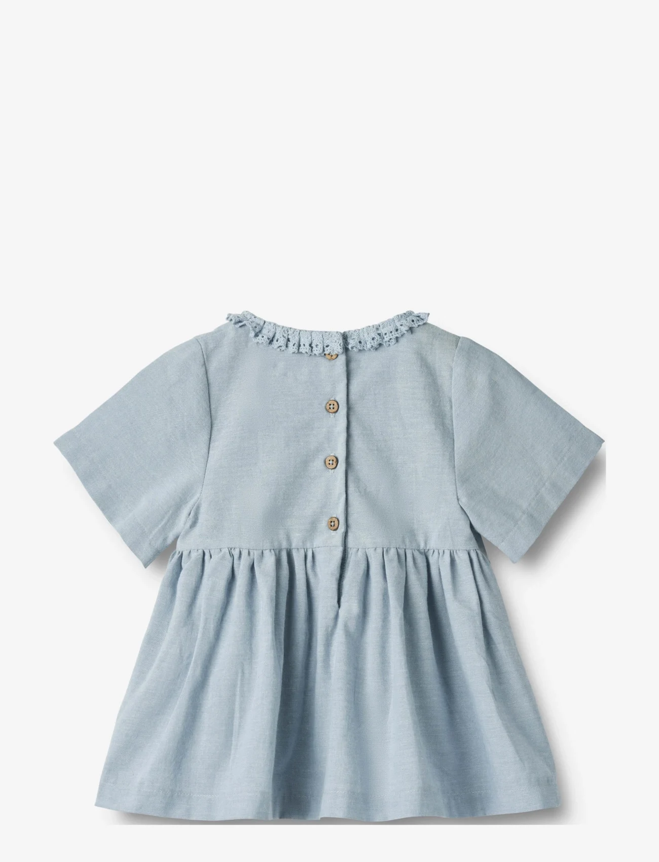 Wheat - Dress S/S Elma - kūdikių suknelės trumpomis rankovėmis - blue waves - 1