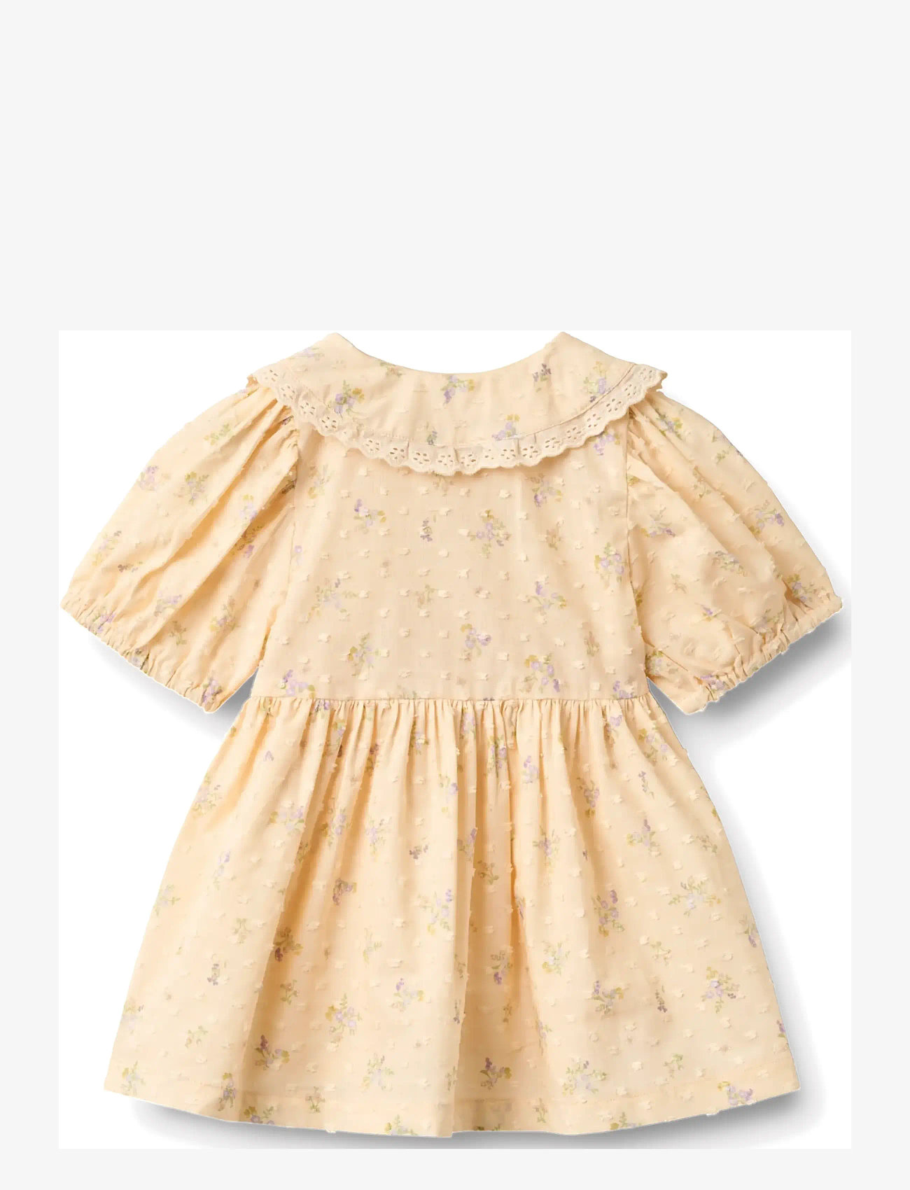 Wheat - Dress S/S Adele - lühikeste varrukatega beebi kleidid - barely apricot flowers - 2