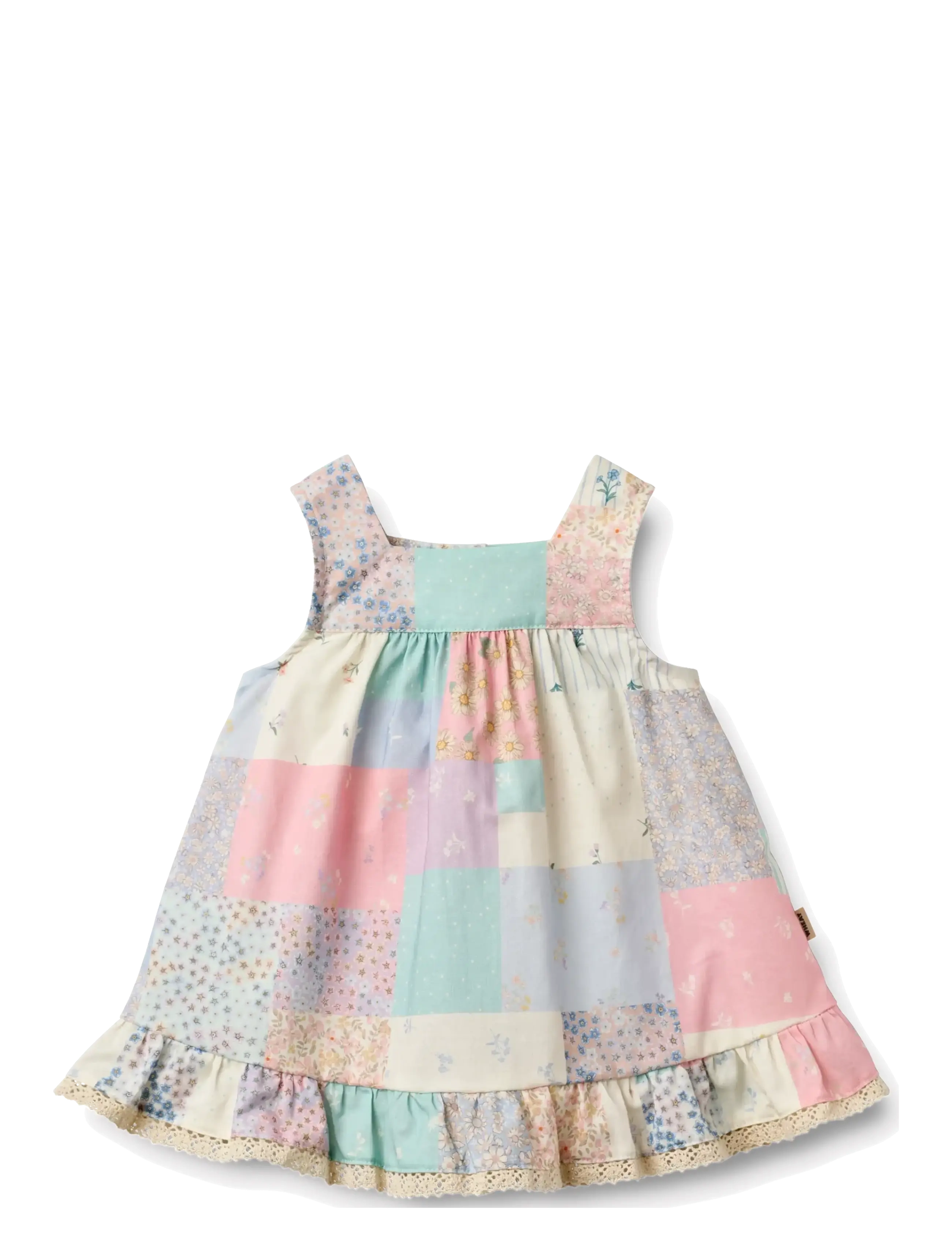 Wheat Dress Ruffle Ayla - Varrukateta vabaaja kleidid - PATCHWORK FLOWERS / multi