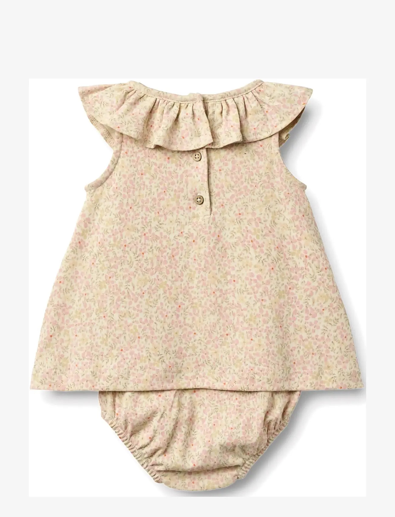 Wheat - Jersey Dress Suit Ingeborg - Ärmellose babykleider - coral flowers - 1