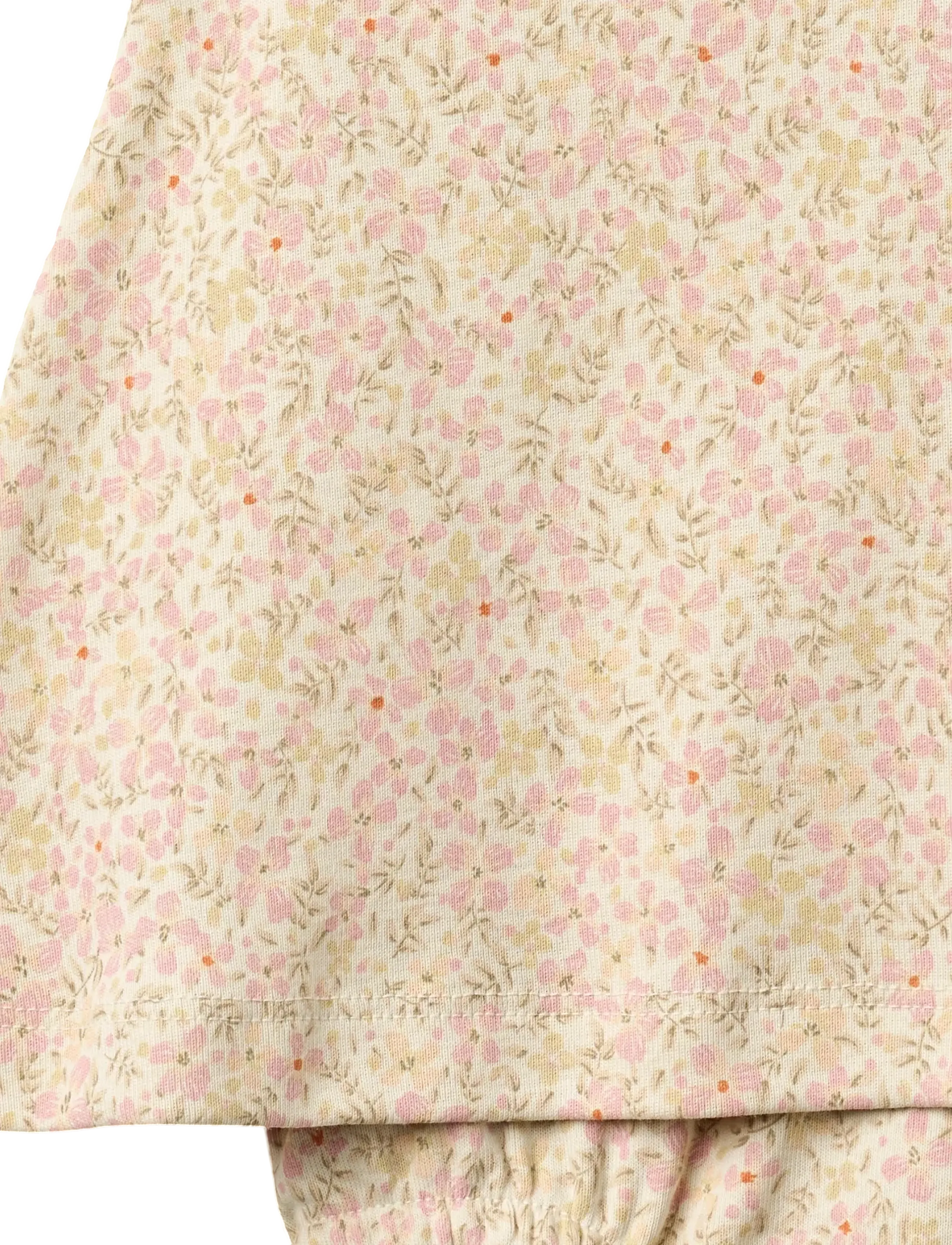 Wheat - Jersey Dress Suit Ingeborg - varrukateta beebi kleidid - coral flowers - 2