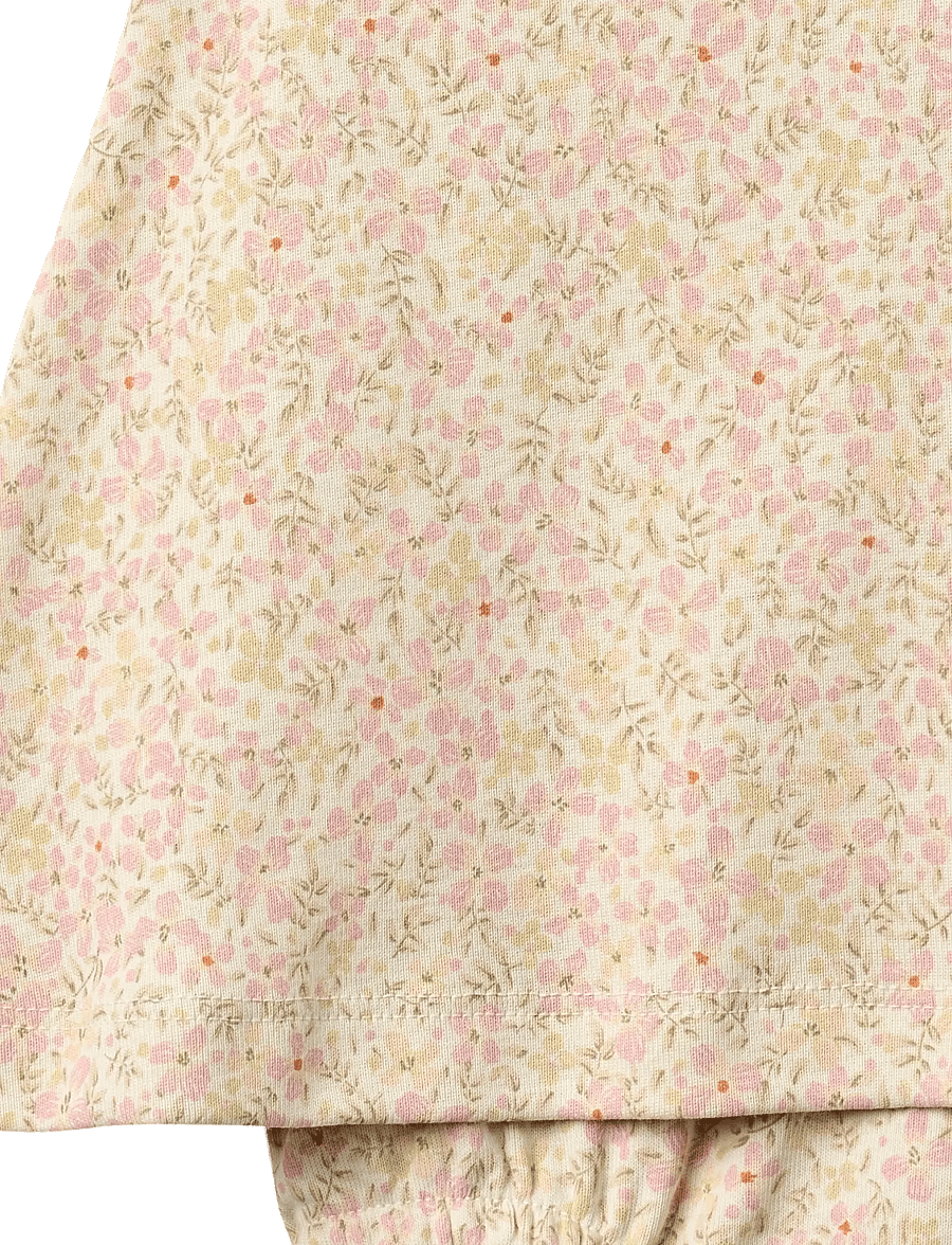 Wheat - Jersey Dress Suit Ingeborg - varrukateta beebi kleidid - coral flowers - 2