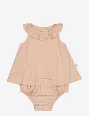 Wheat - Dress Suit Ingeborg - sleeveless baby dresses - tan - 2