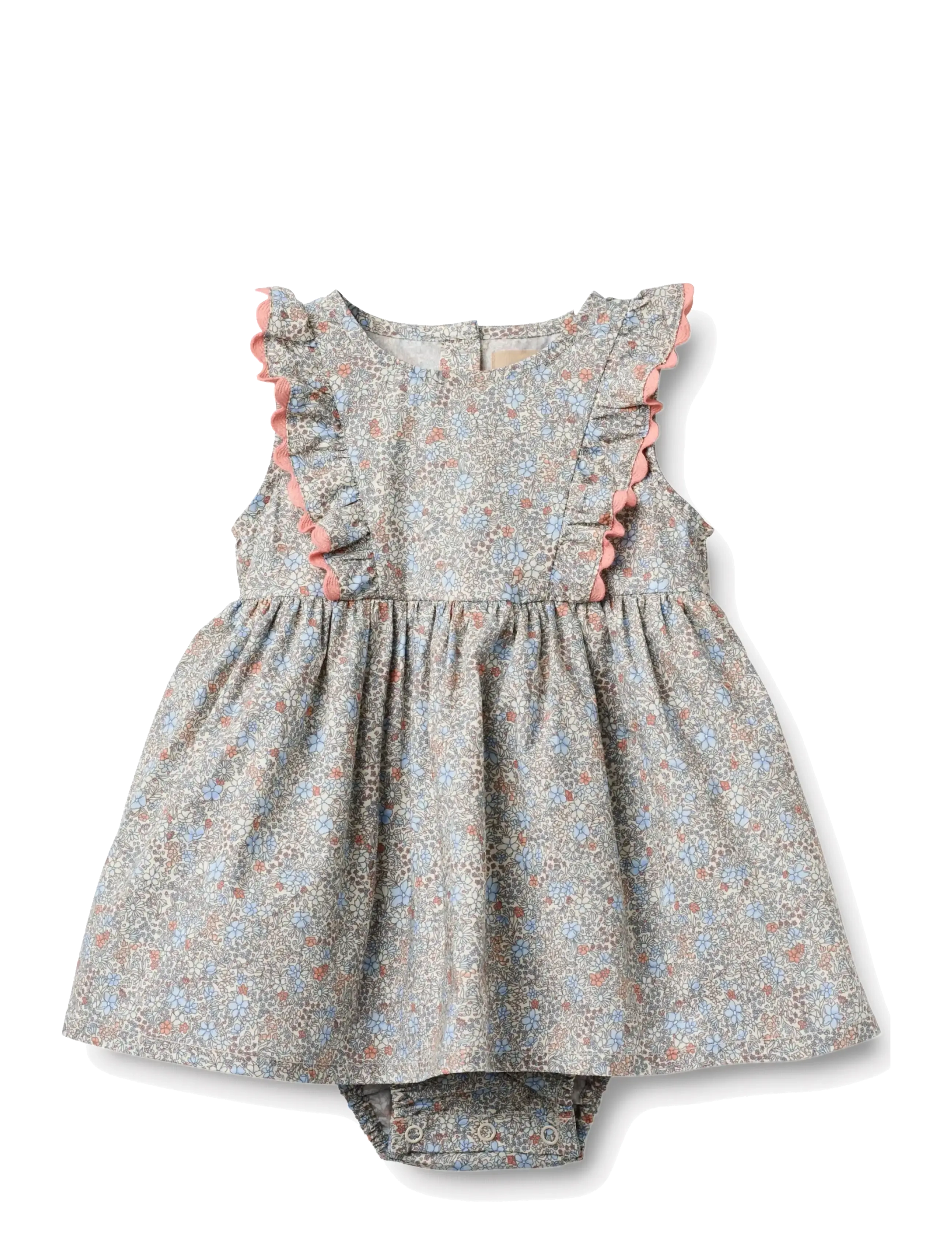 Wheat Dress Suit Sofia - Ärmellose Babykleider - AIR BLUE FLOWERS / blue
