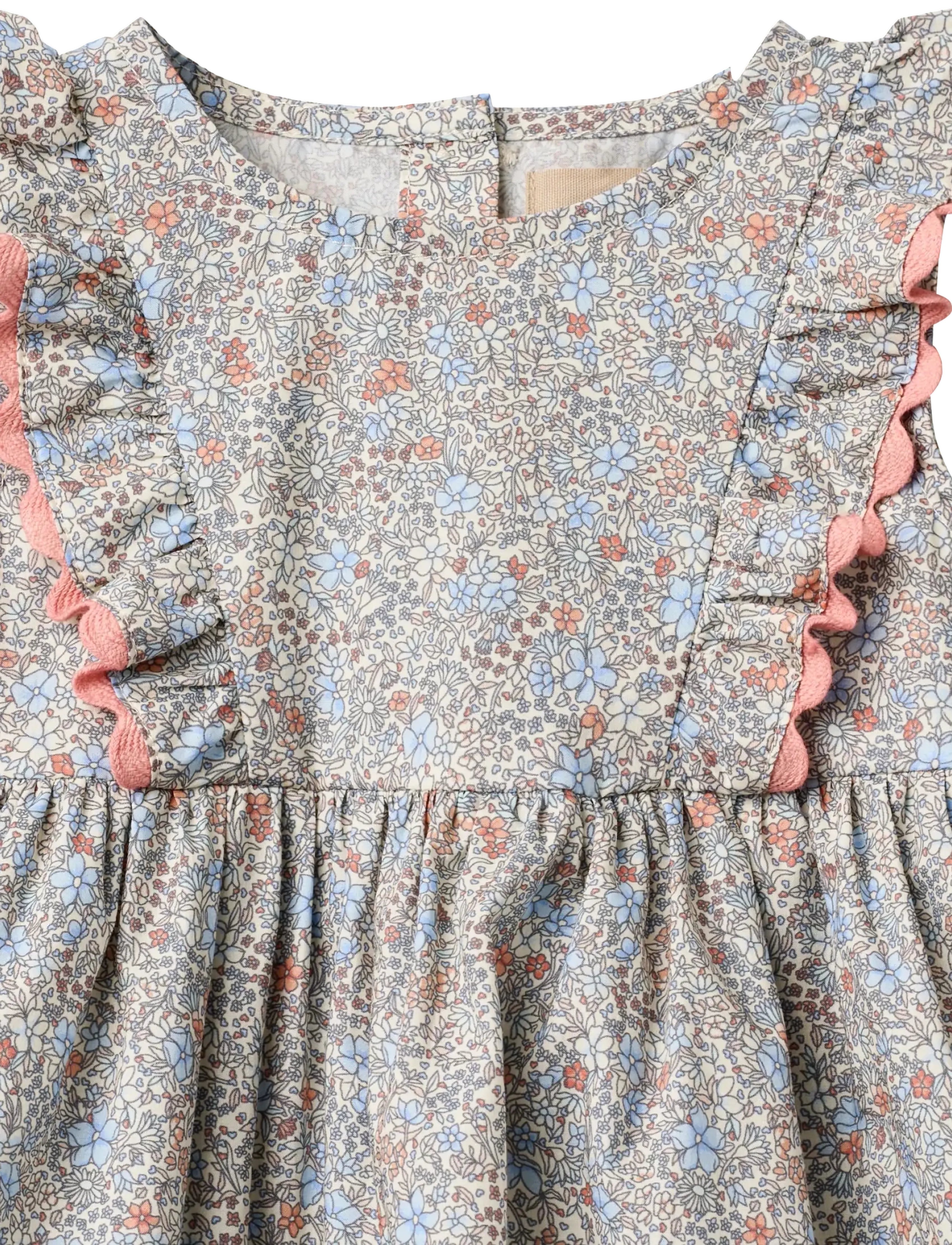 Wheat - Dress Suit Sofia - Ärmlösa babyklänningar - air blue flowers - 2