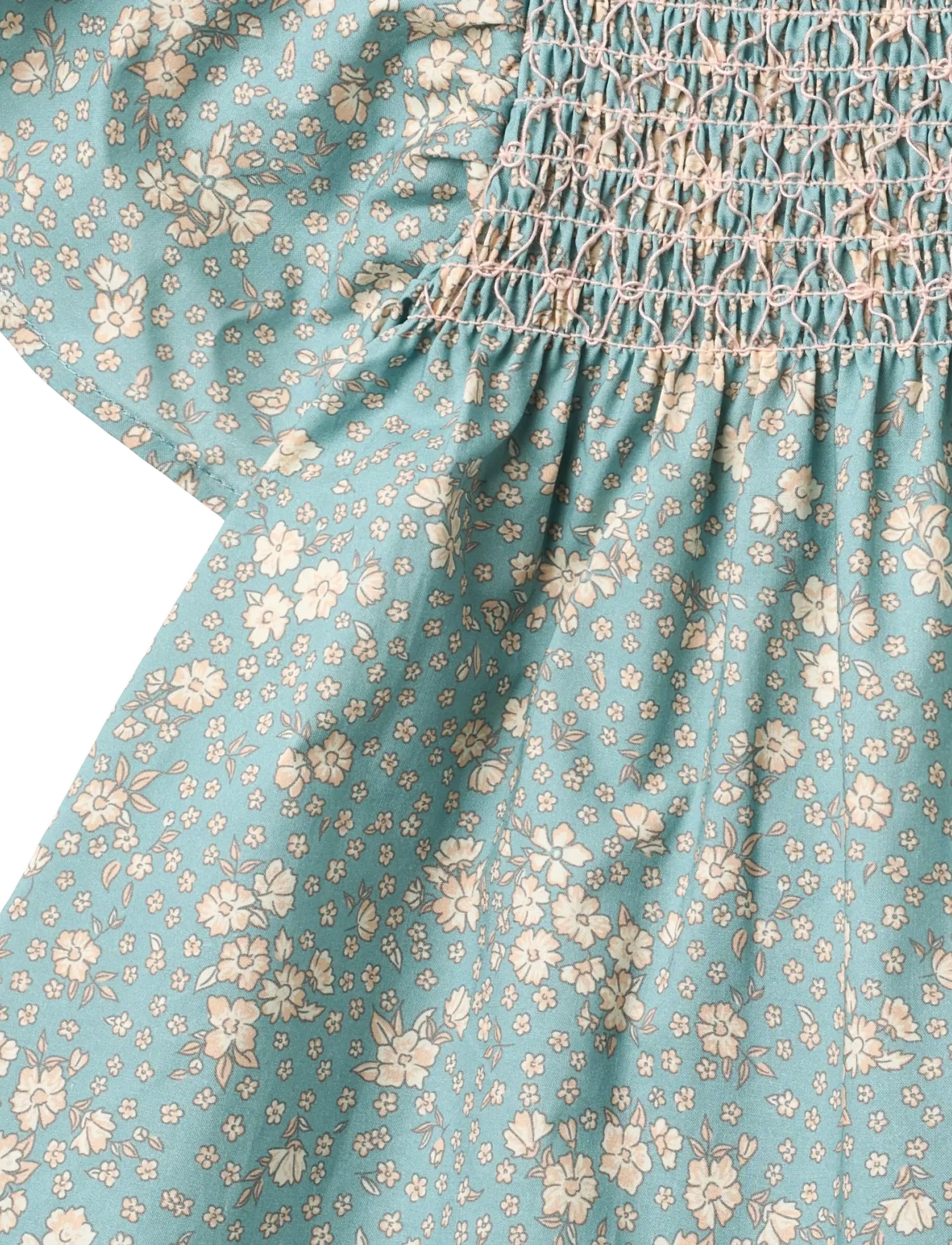 Wheat - Dress S/S Elva - short-sleeved baby dresses - spring lake flowers - 2