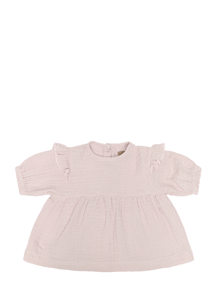 Wheat - Dress 3/4 Sleeve Gro - kortærmede babykjoler - purple light flowers - 0