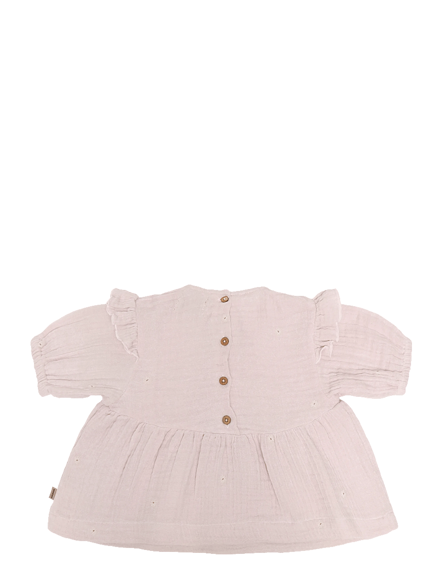 Wheat - Dress 3/4 Sleeve Gro - kortærmede babykjoler - purple light flowers - 1