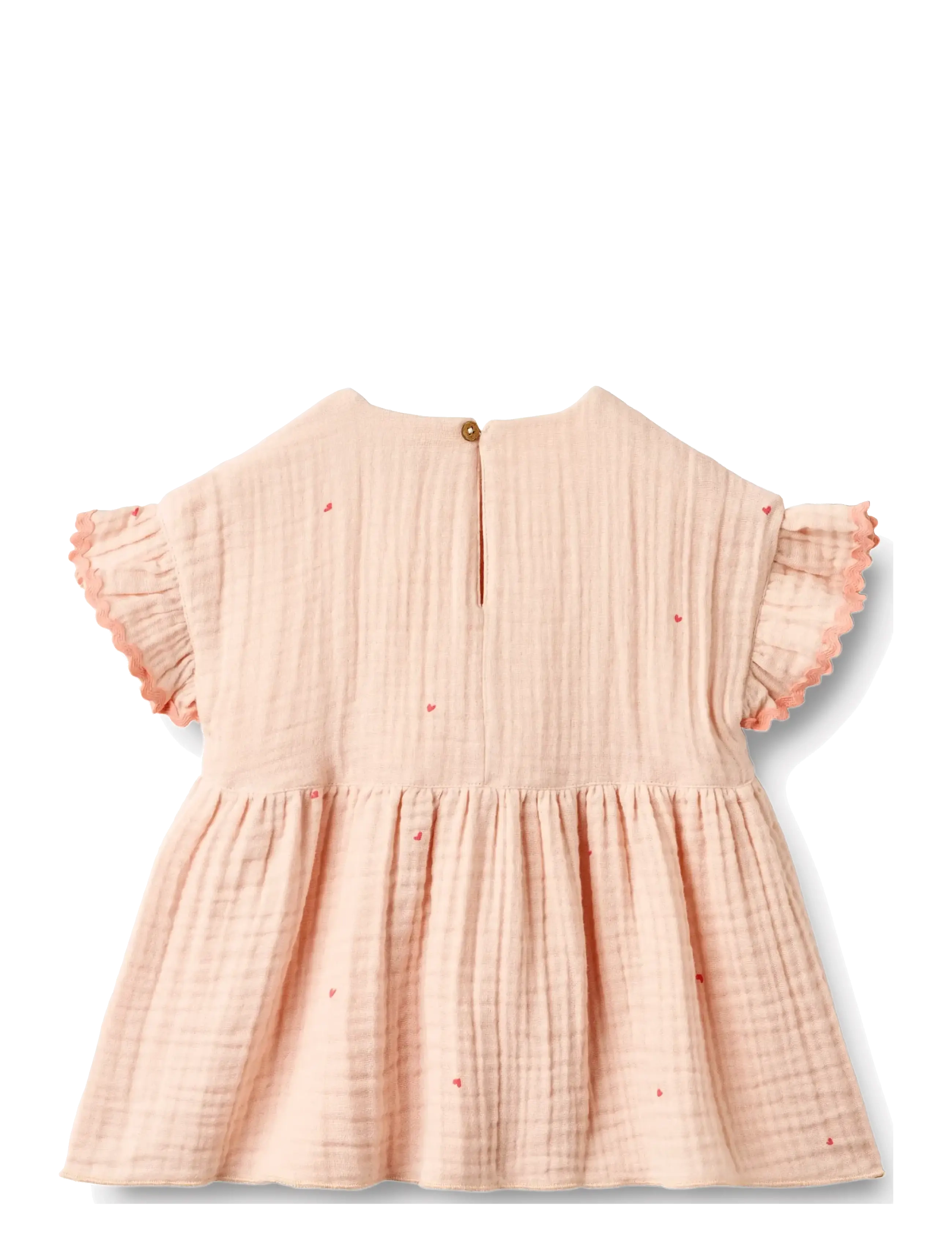 Wheat - Dress Lace Thit - kurzärmelige babykleider - powder hearts - 1