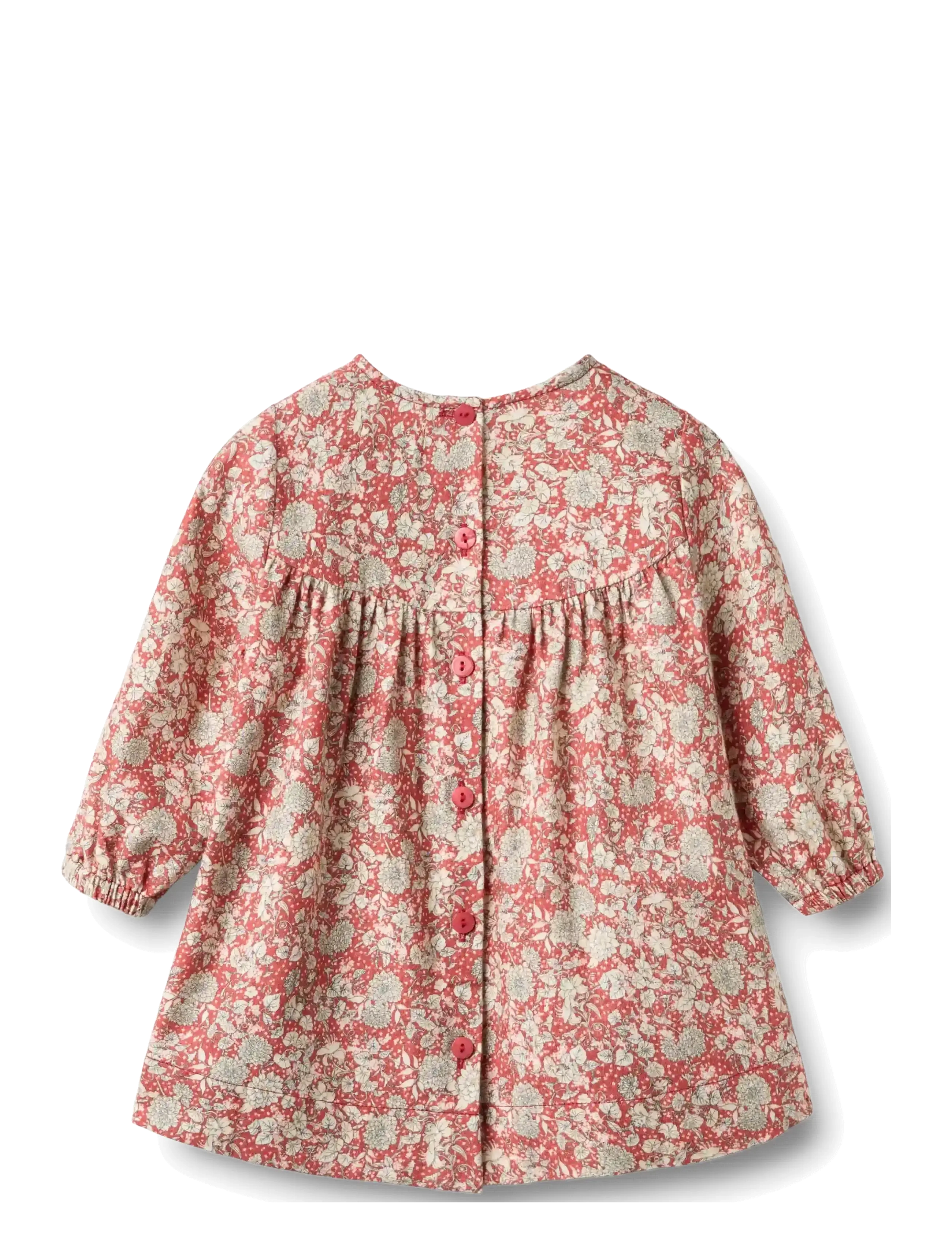 Wheat - Dress L/S Fenja - raspberry flowers - 1