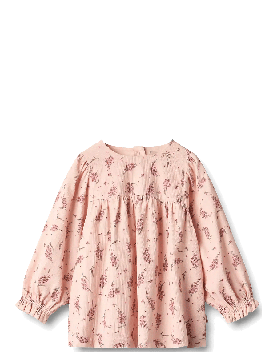 Wheat - Dress L/S Elvira - dim rose flowers - 0