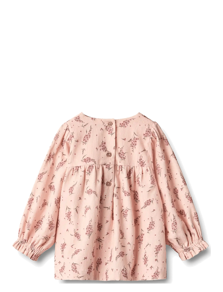 Wheat - Dress L/S Elvira - dim rose flowers - 1