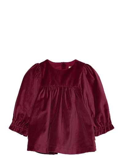 Wheat Dress L/S Elvira - Kleider - RUBY RED / burgundy