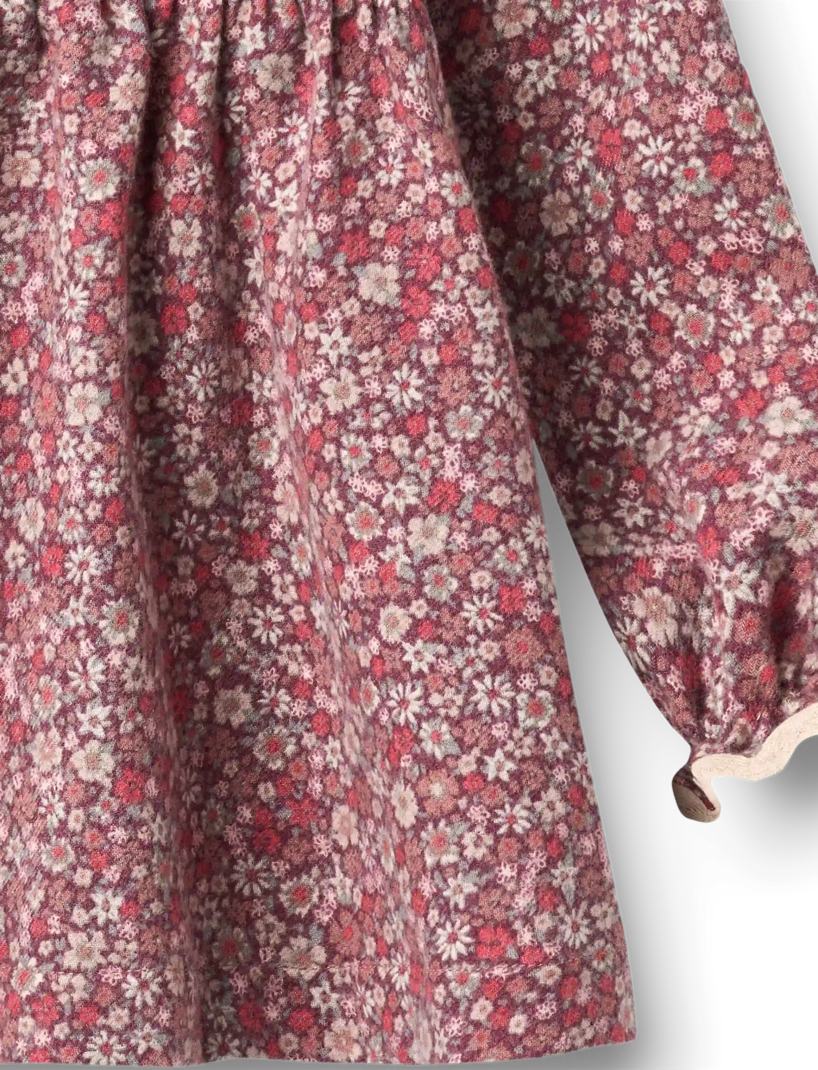 Wheat - Dress L/S Collar Elvira - grape flowers - 2