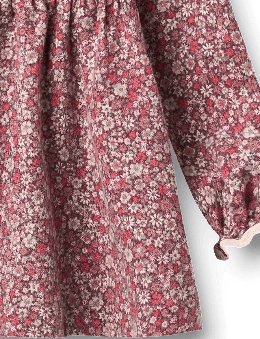 Wheat - Dress L/S Collar Elvira - grape flowers - 2