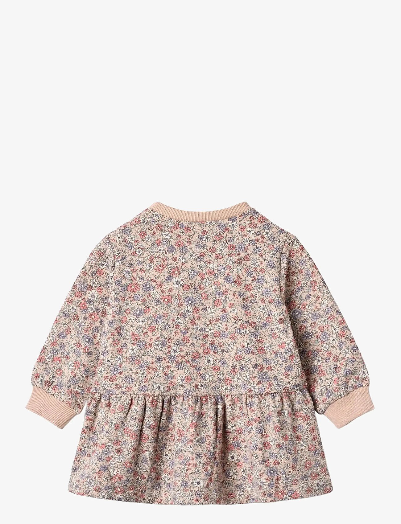 Wheat - Sweat Dress L/S Zenia - langärmelige babykleider - rose dust flowers - 1
