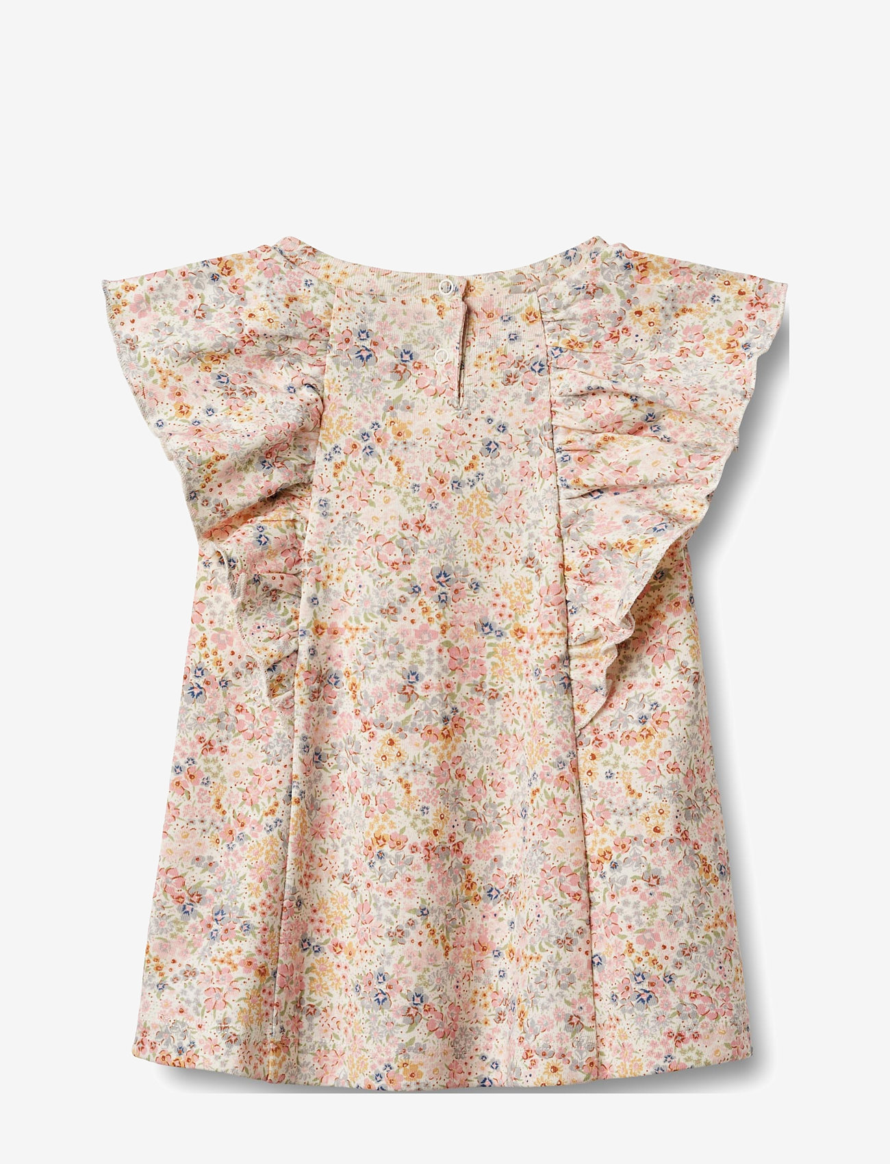 Wheat - Jersey Dress Ruffle Shirley - kurzärmelige babykleider - bright flowers - 1
