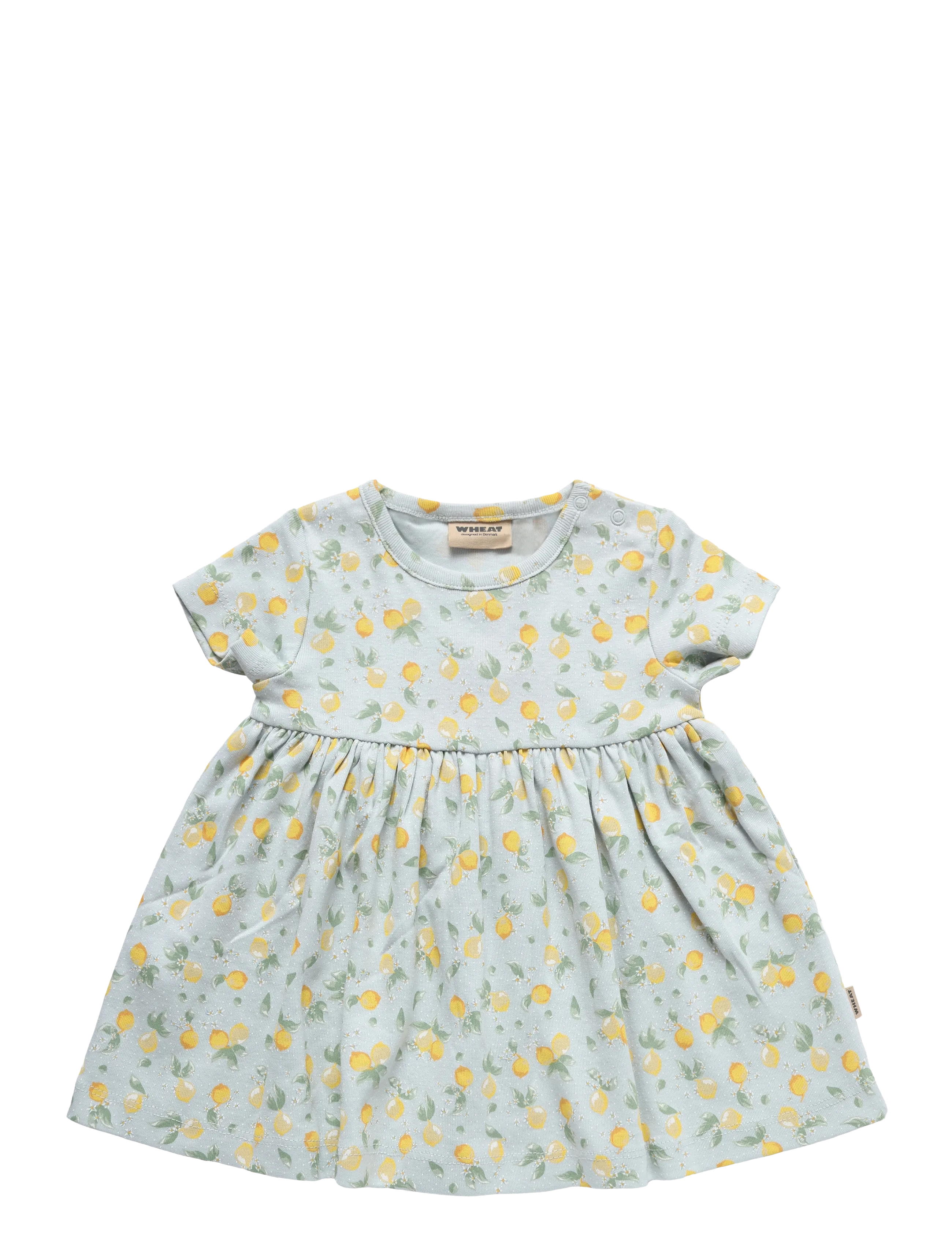 Wheat Jersey Dress S/S Nova - Kortärmade vardagsklänningar - SUMMER BLUE CITRUS / blue