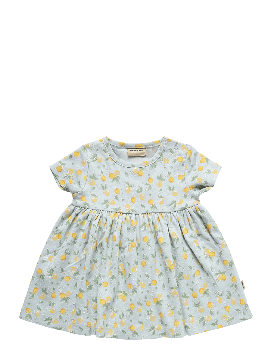 Wheat - Jersey Dress S/S Nova - kortærmede babykjoler - summer blue citrus - 0