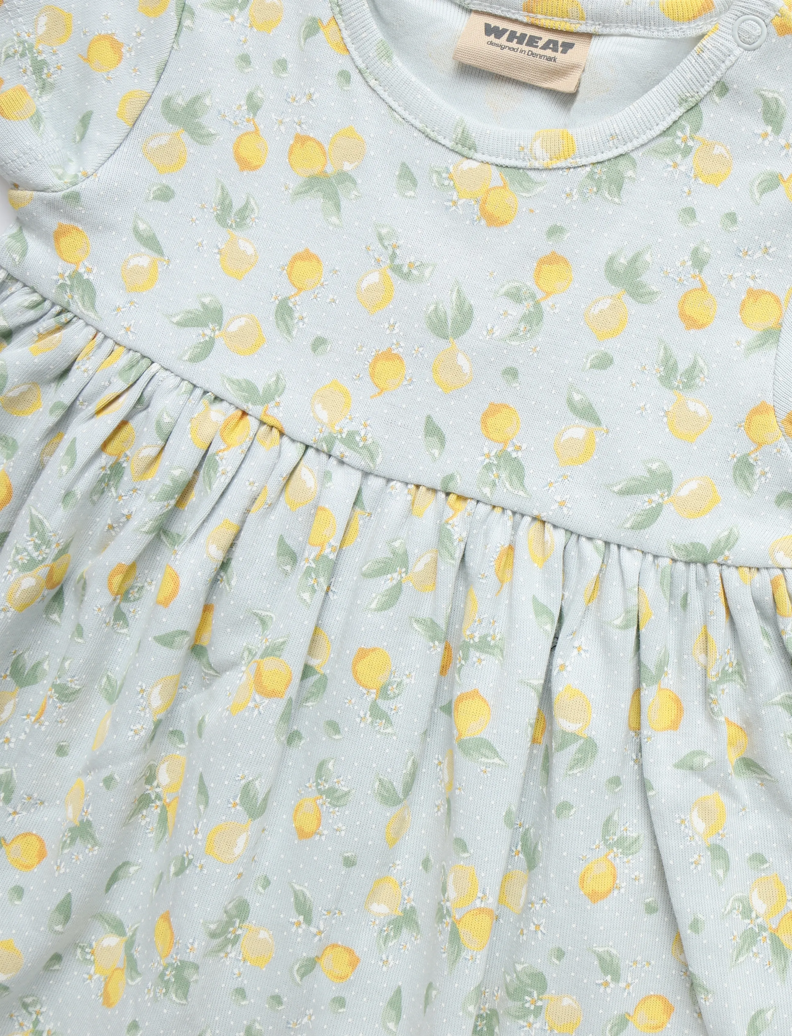 Wheat - Jersey Dress S/S Nova - kortærmede babykjoler - summer blue citrus - 2