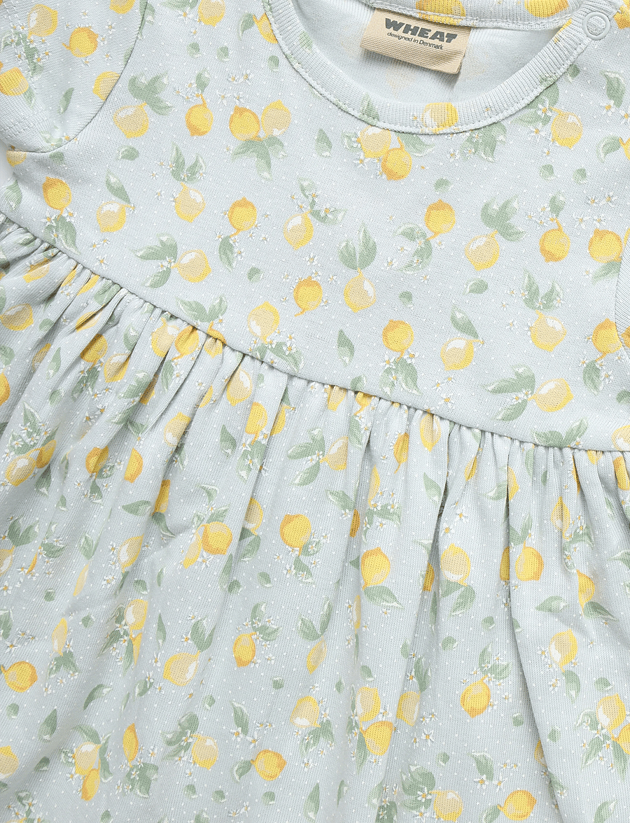 Wheat - Jersey Dress S/S Nova - kortærmede babykjoler - summer blue citrus - 2