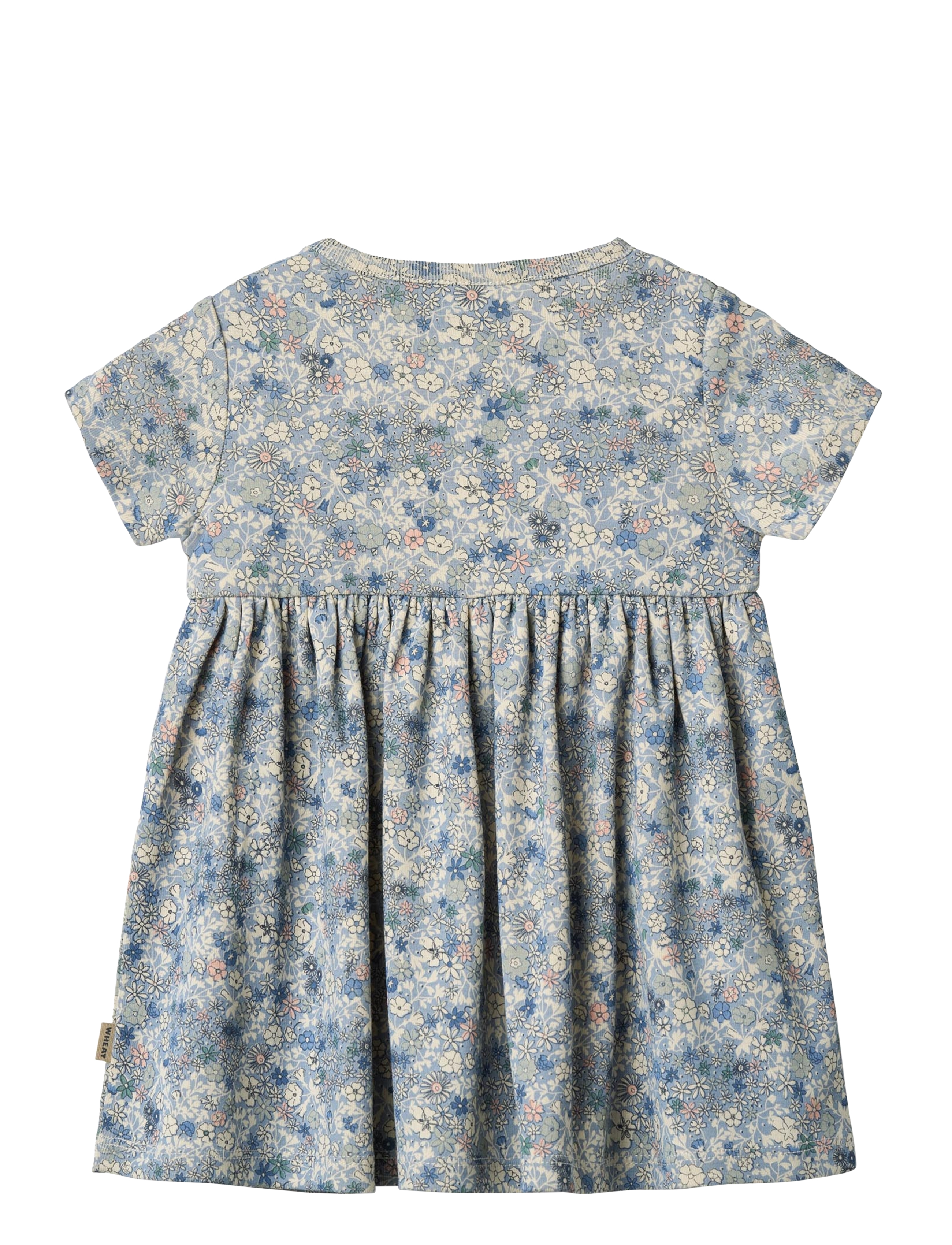 Wheat - Jersey Dress S/S Nova - kurzärmelige babykleider - blue summer flowers - 1