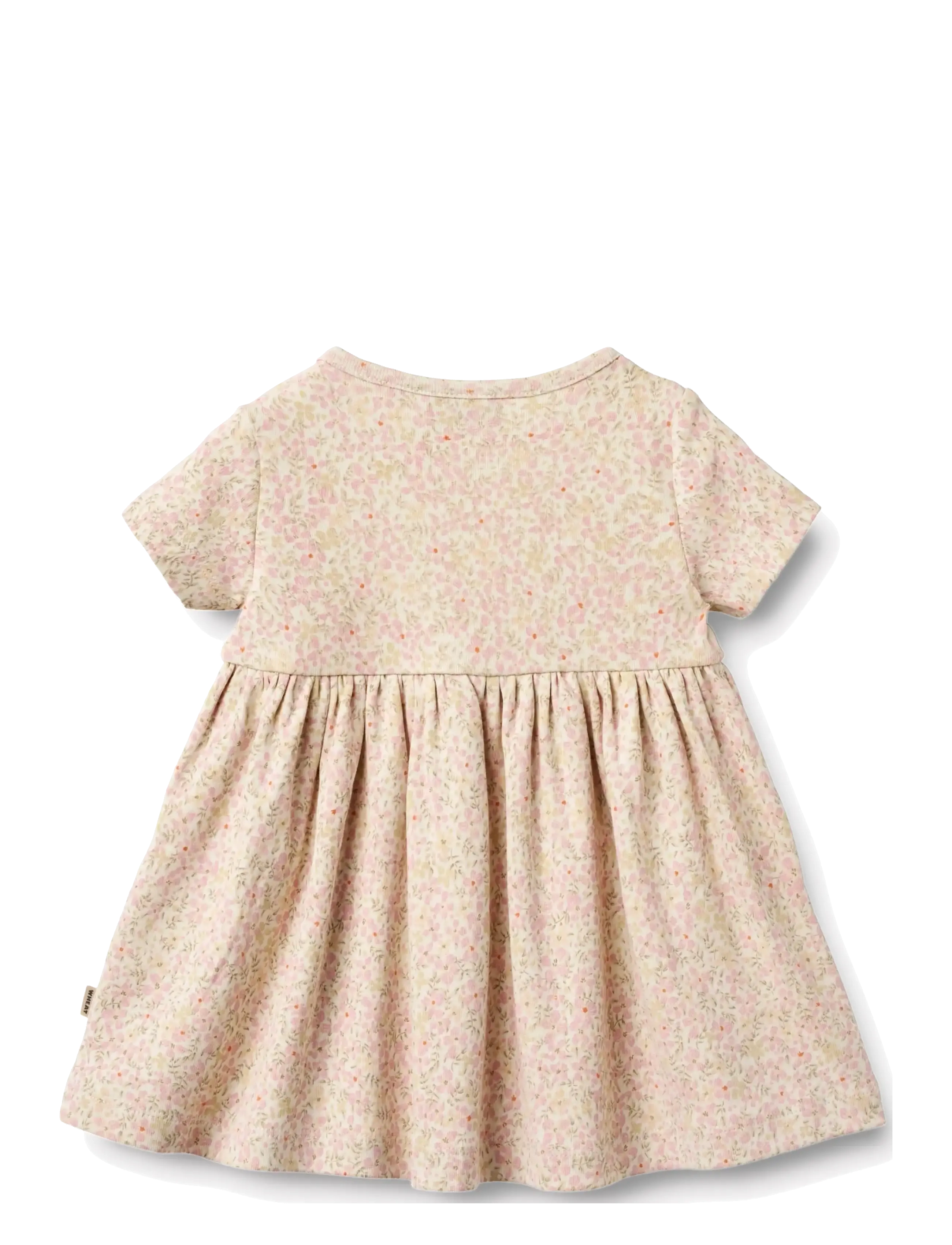 Wheat - Jersey Dress S/S Nova - short-sleeved baby dresses - coral flowers - 1