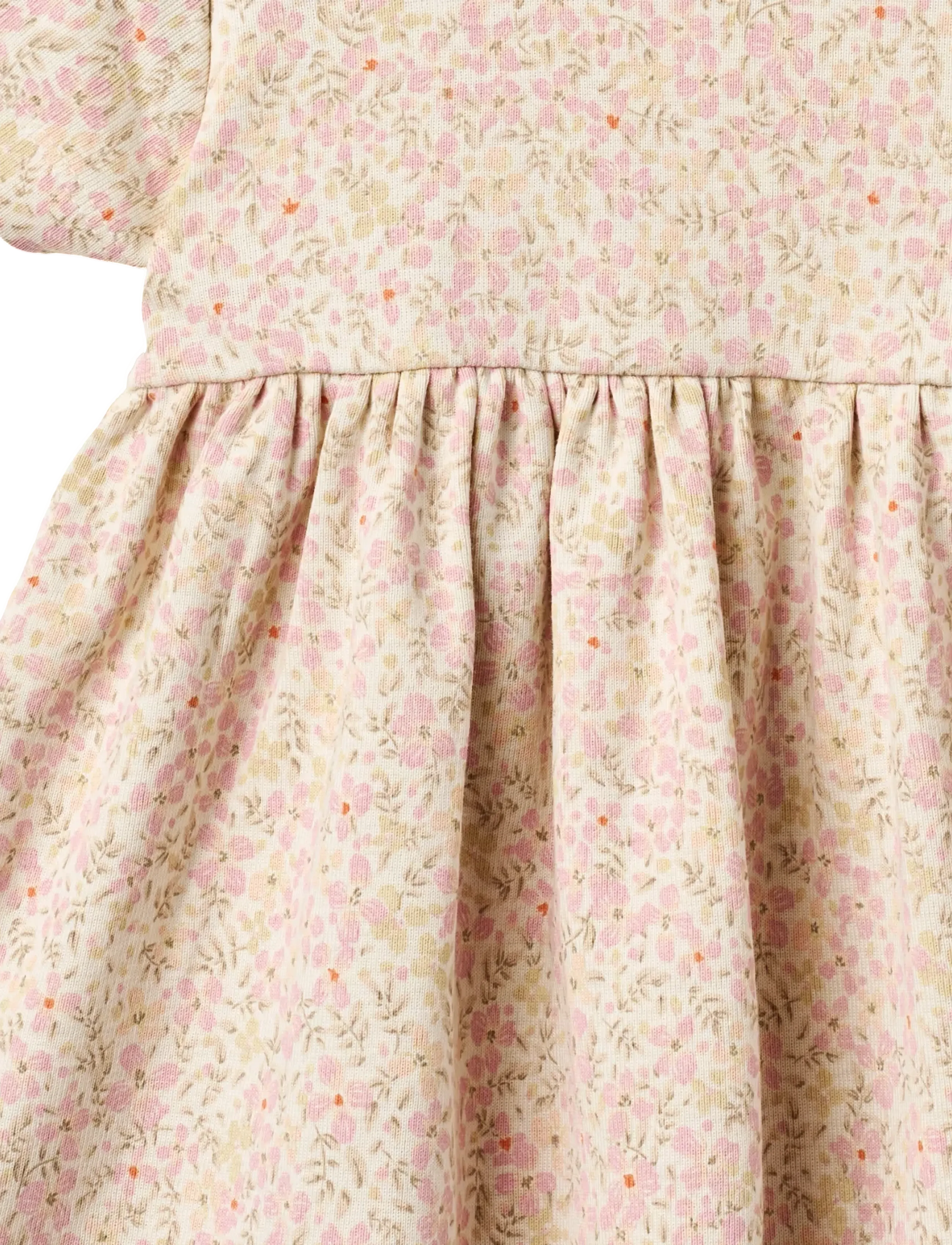 Wheat - Jersey Dress S/S Nova - short-sleeved baby dresses - coral flowers - 2