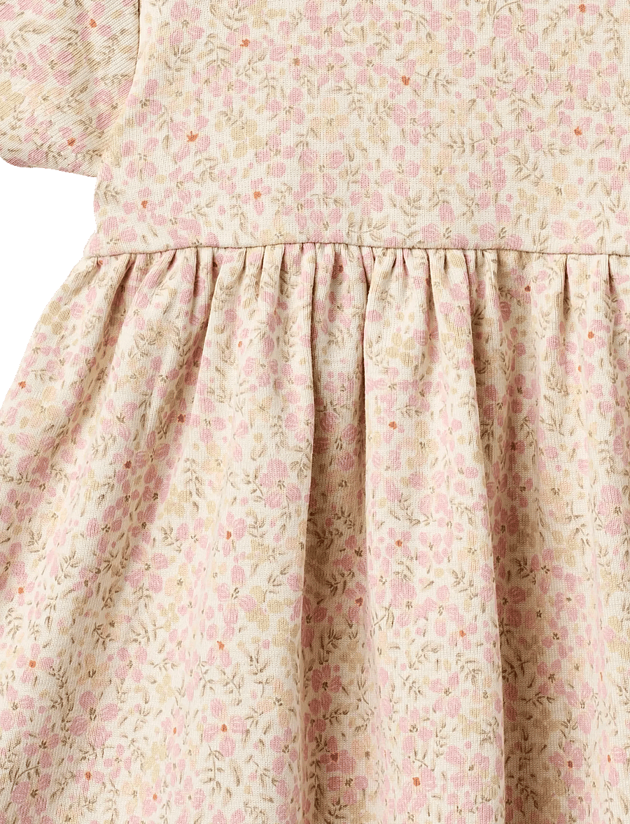 Wheat - Jersey Dress S/S Nova - kortärmade babyklänningar - coral flowers - 2