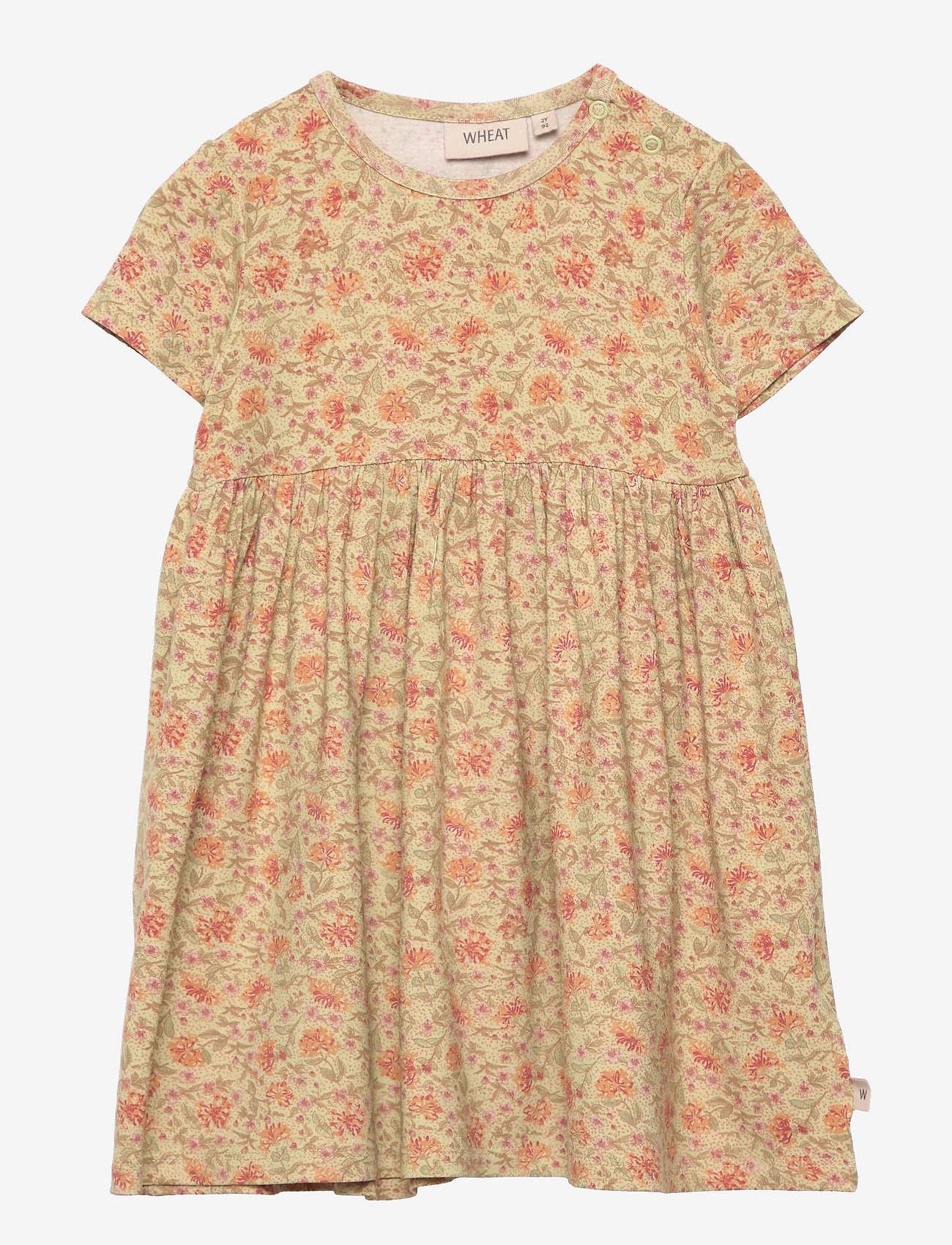 Wheat - Dress Nova - sukienki dla dziewczynek z krótkim rękawem - honeysuckle - 0