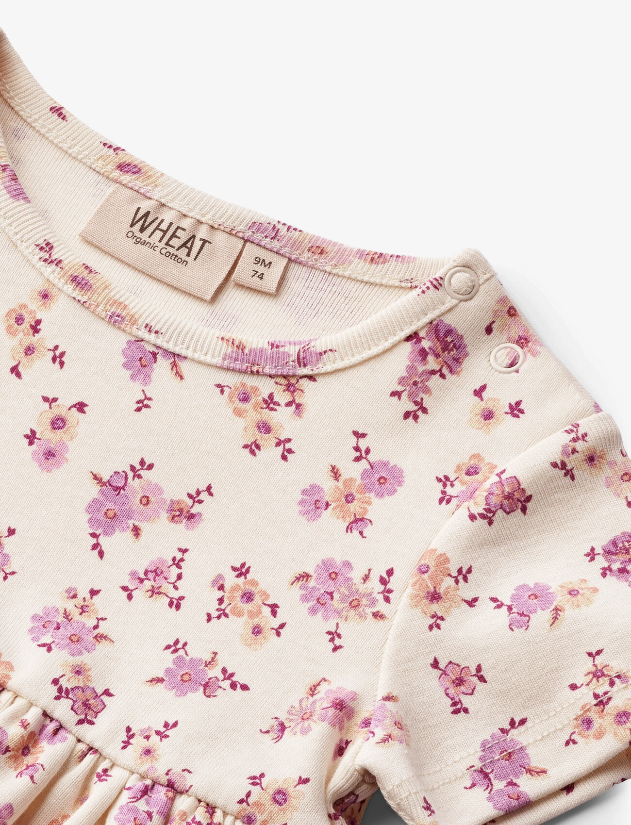 Wheat - Jersey Dress S/S Nova - shell flowers - 2