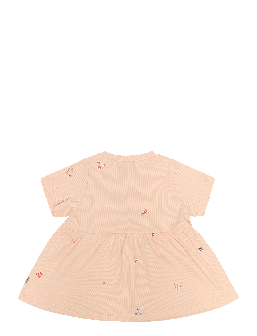 Wheat - Jersey Dress Anna - kurzärmelige babykleider - rose flowers - 1