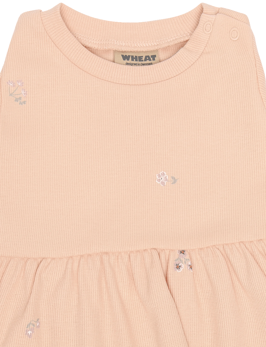 Wheat - Jersey Dress Anna - kurzärmelige babykleider - rose flowers - 2