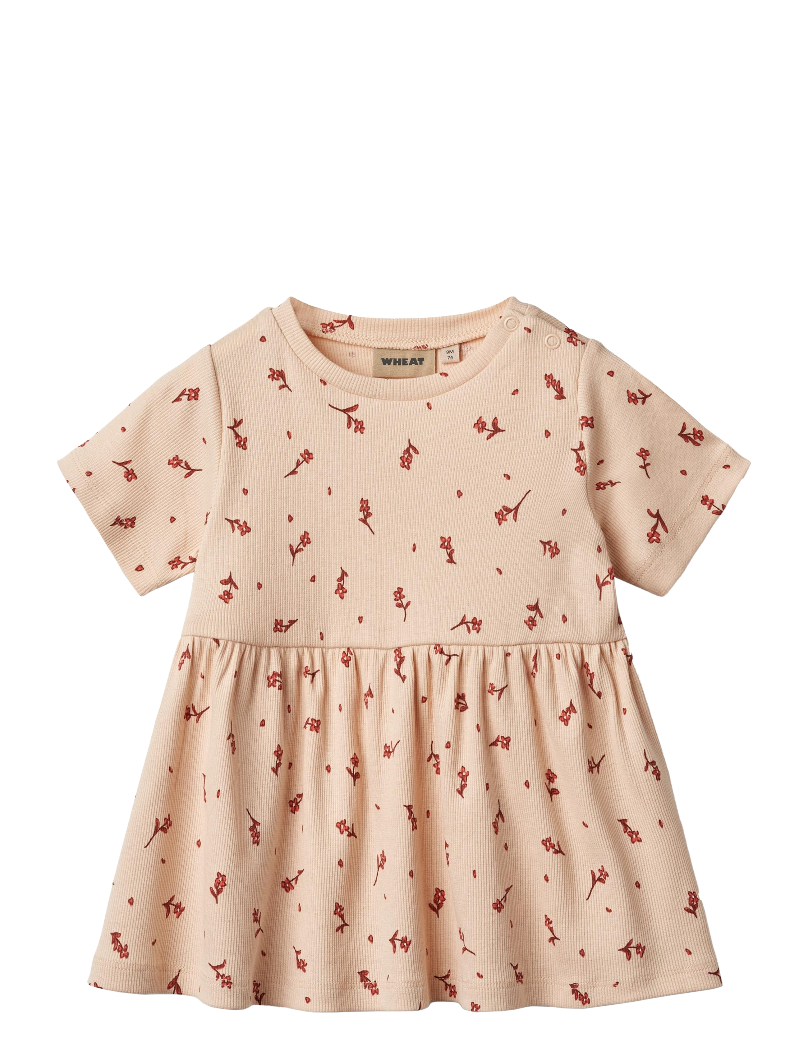 Wheat Jersey Dress Anna - Klänningar & Kjolar - ROSE WATER FLOWERS / pink/rose