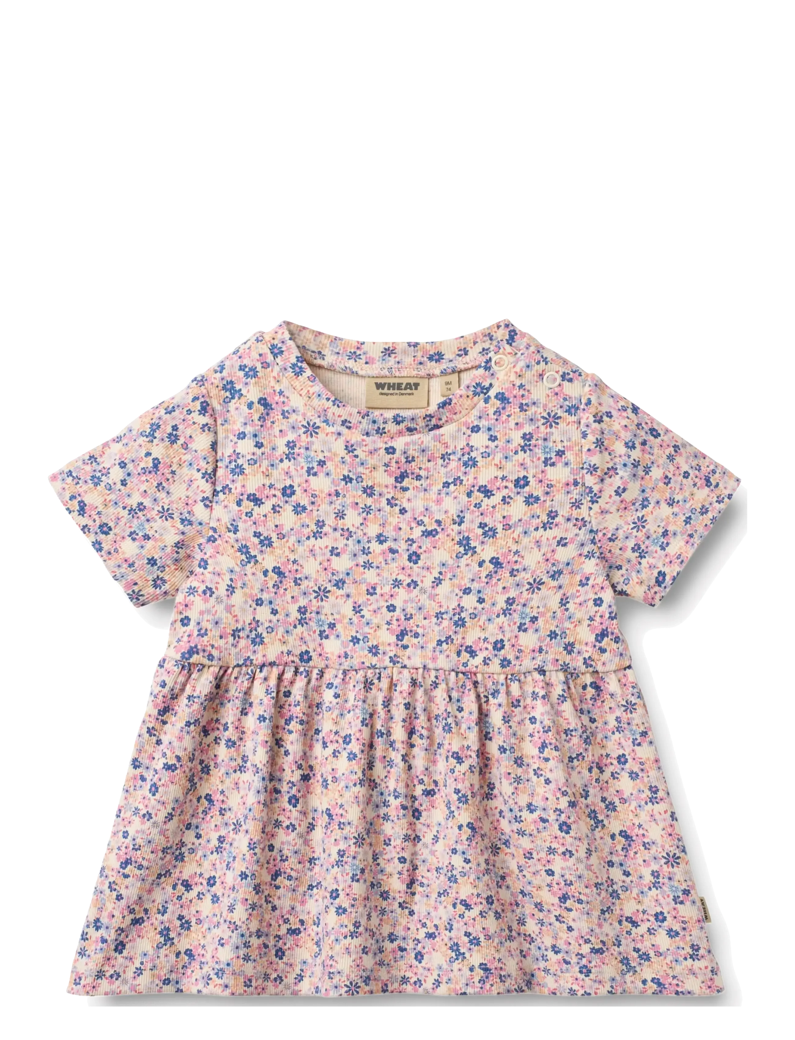 Wheat Jersey Dress Anna, 80, Baby Dresses, Rosa - Short-sleeved Kinder