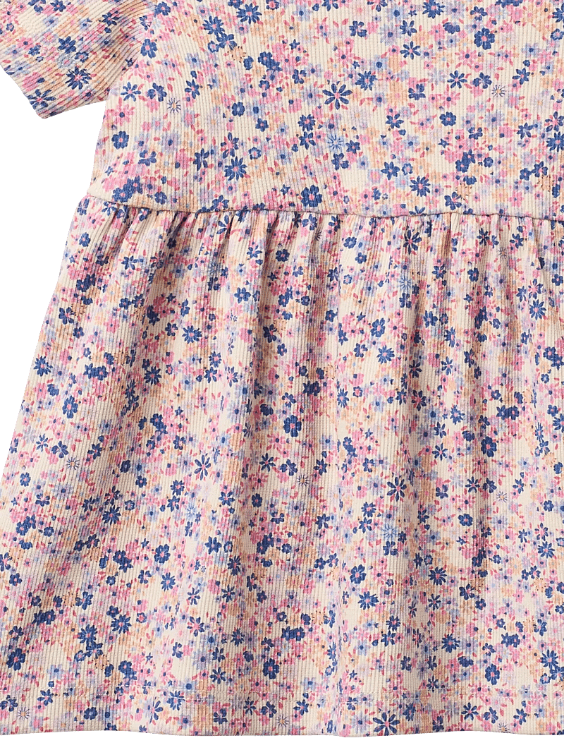 Wheat - Jersey Dress Anna - kortærmede babykjoler - pink blue flowers - 2