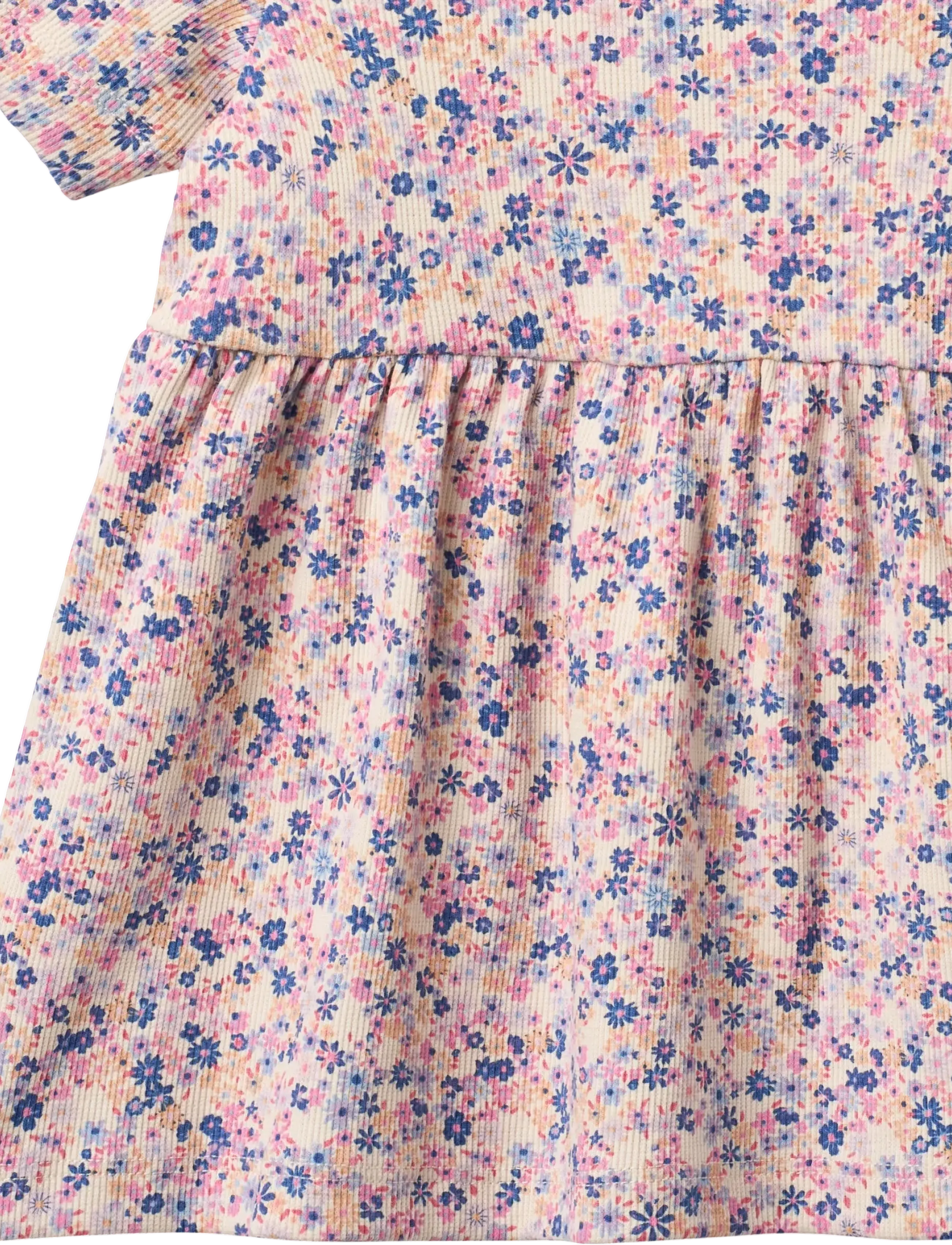 Wheat - Jersey Dress Anna - lühikeste varrukatega beebi kleidid - pink blue flowers - 2