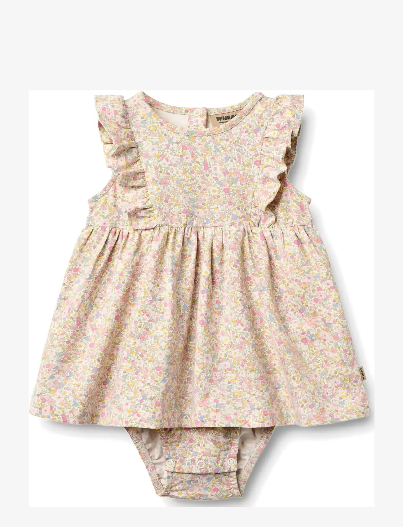 Wheat - Jersey Dress Suit Vianna - baby-kjoler uten ermer - blush flower meadow - 0