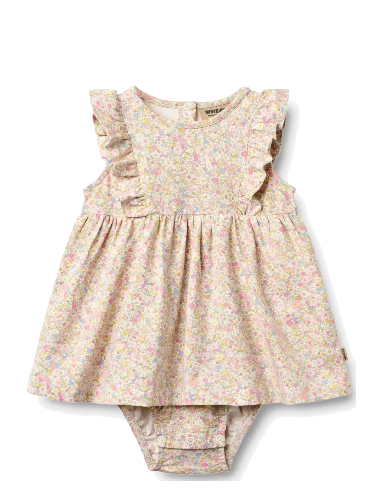 Wheat Jersey Dress Suit Vianna - Ärmellose Babykleider - BLUSH FLOWER MEADOW / pink/rose