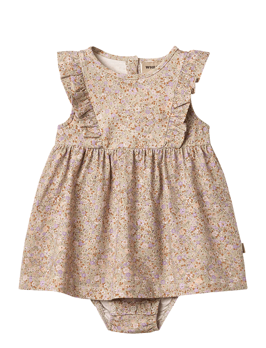 Wheat - Jersey Dress Suit Vianna - Ärmellose babykleider - lilac flower meadow - 1