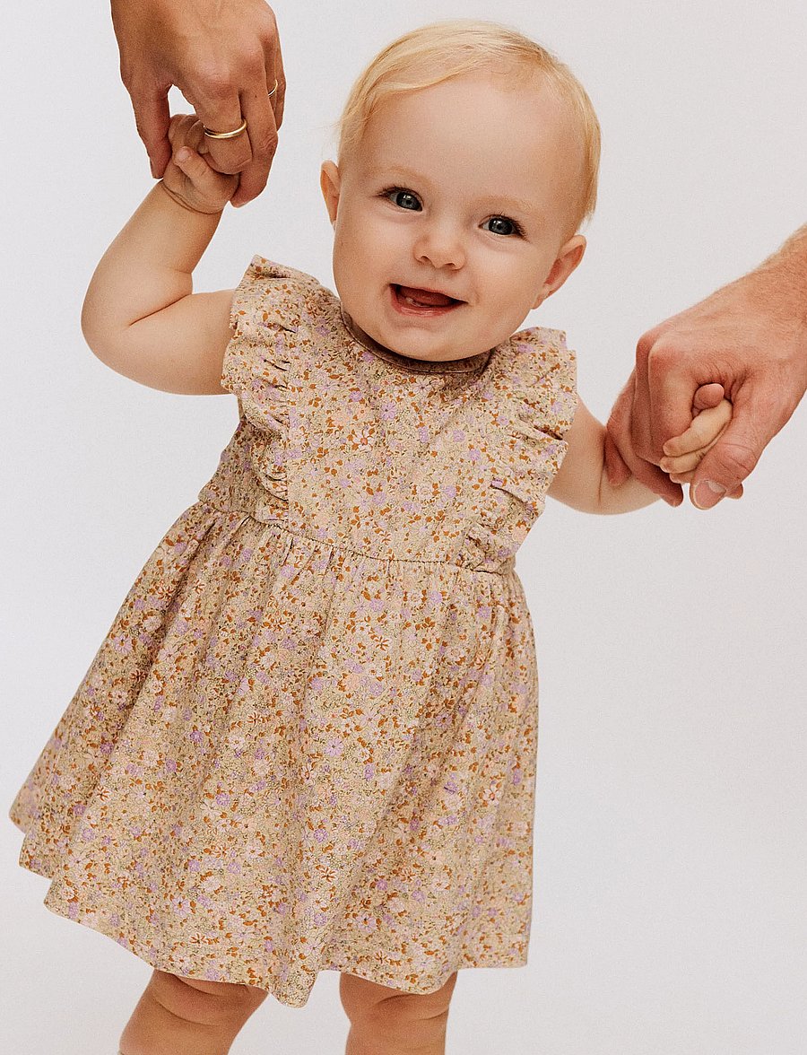 Wheat - Jersey Dress Suit Vianna - Ärmellose babykleider - lilac flower meadow - 0