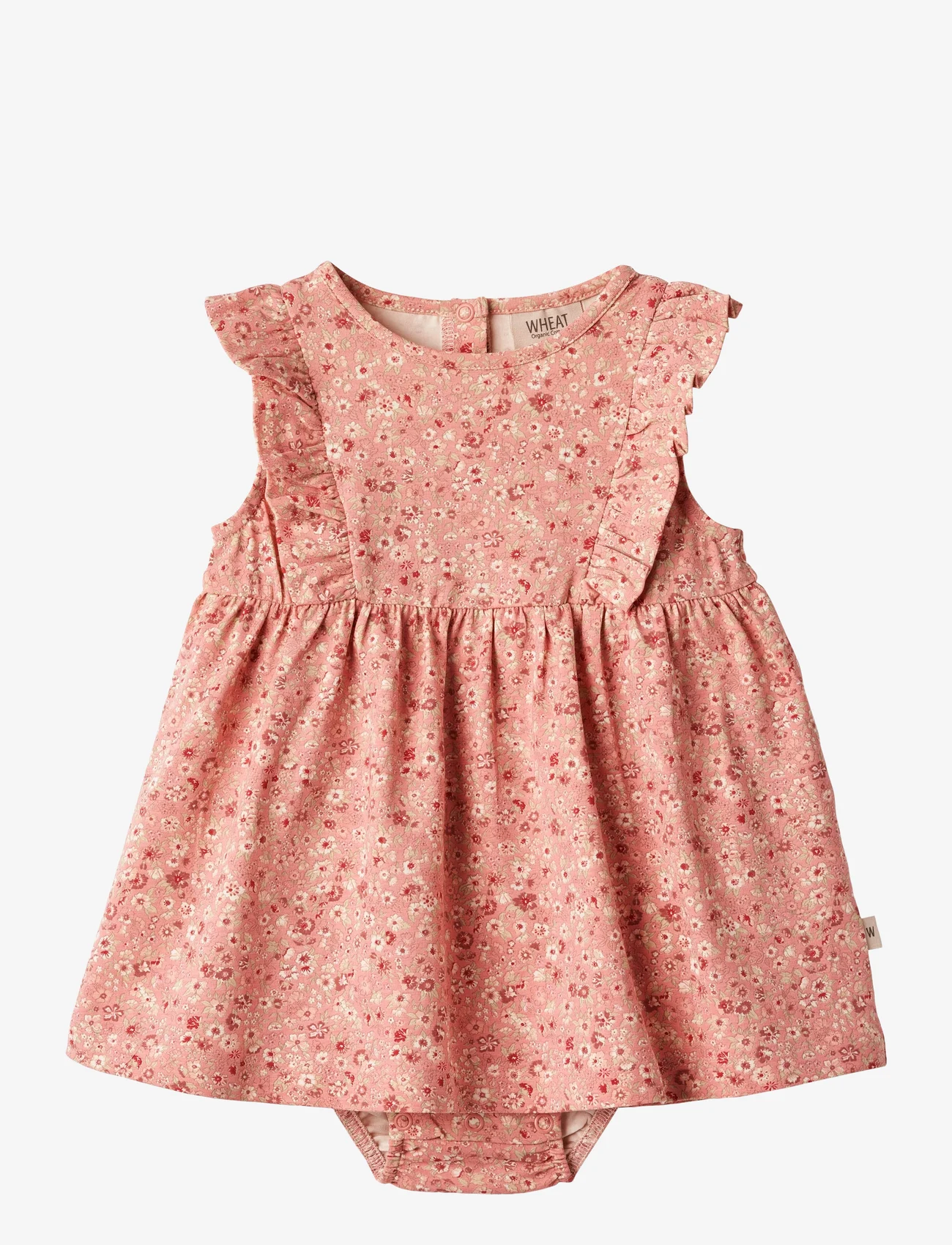 Wheat - Jersey Dress Suit Vianna - Ärmellose babykleider - rosette flowers - 0