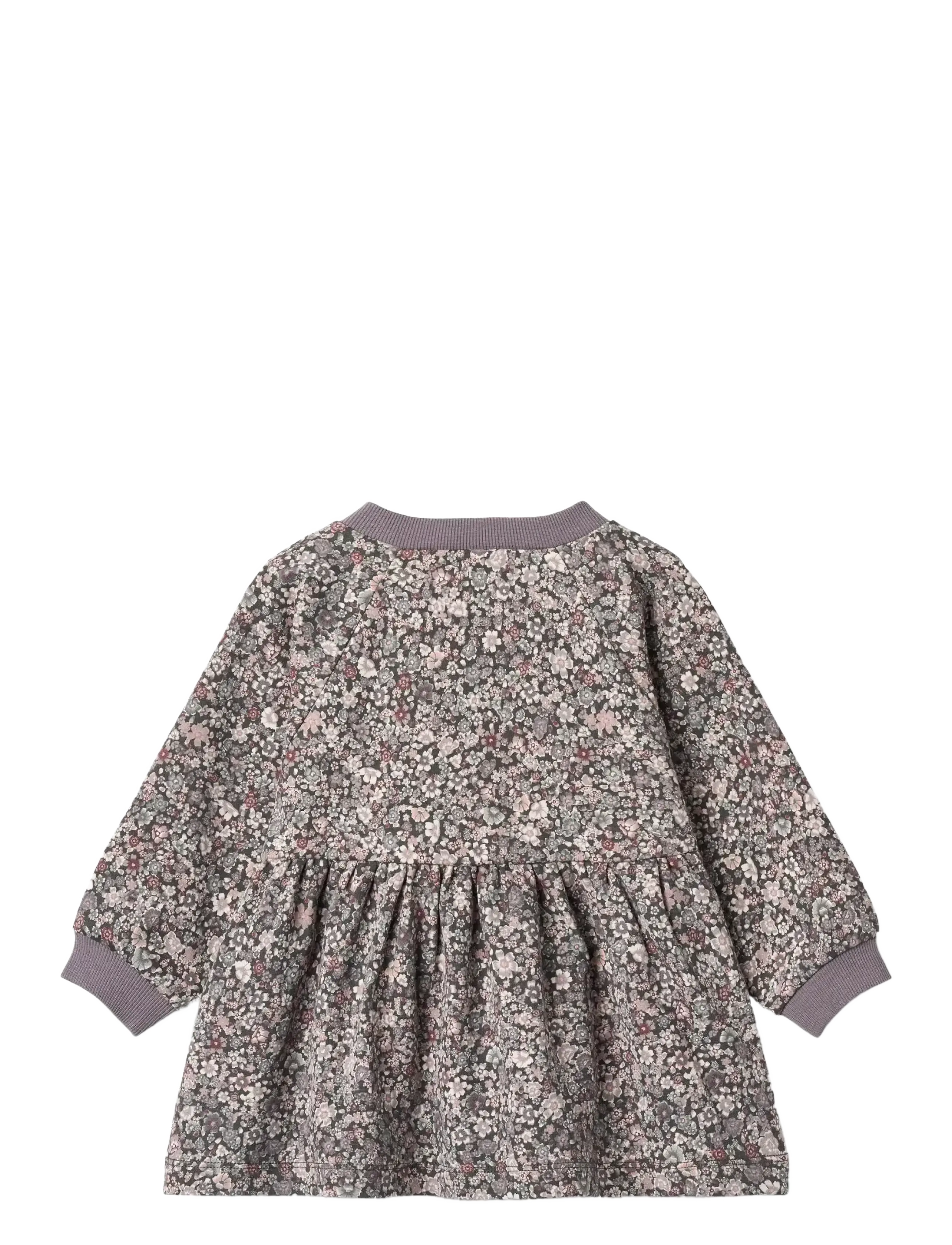 Wheat - Jersey Dress L/S Dorthea - robes pour bébés à manches longues - purple stone flowers - 1