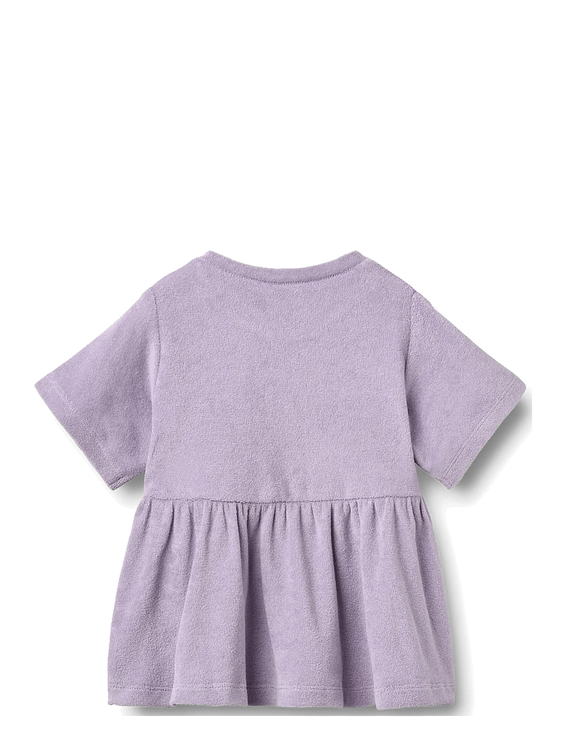 Wheat - Jersey dress S/S Astrid - kortærmede babykjoler - warm cosmic lilac - 1