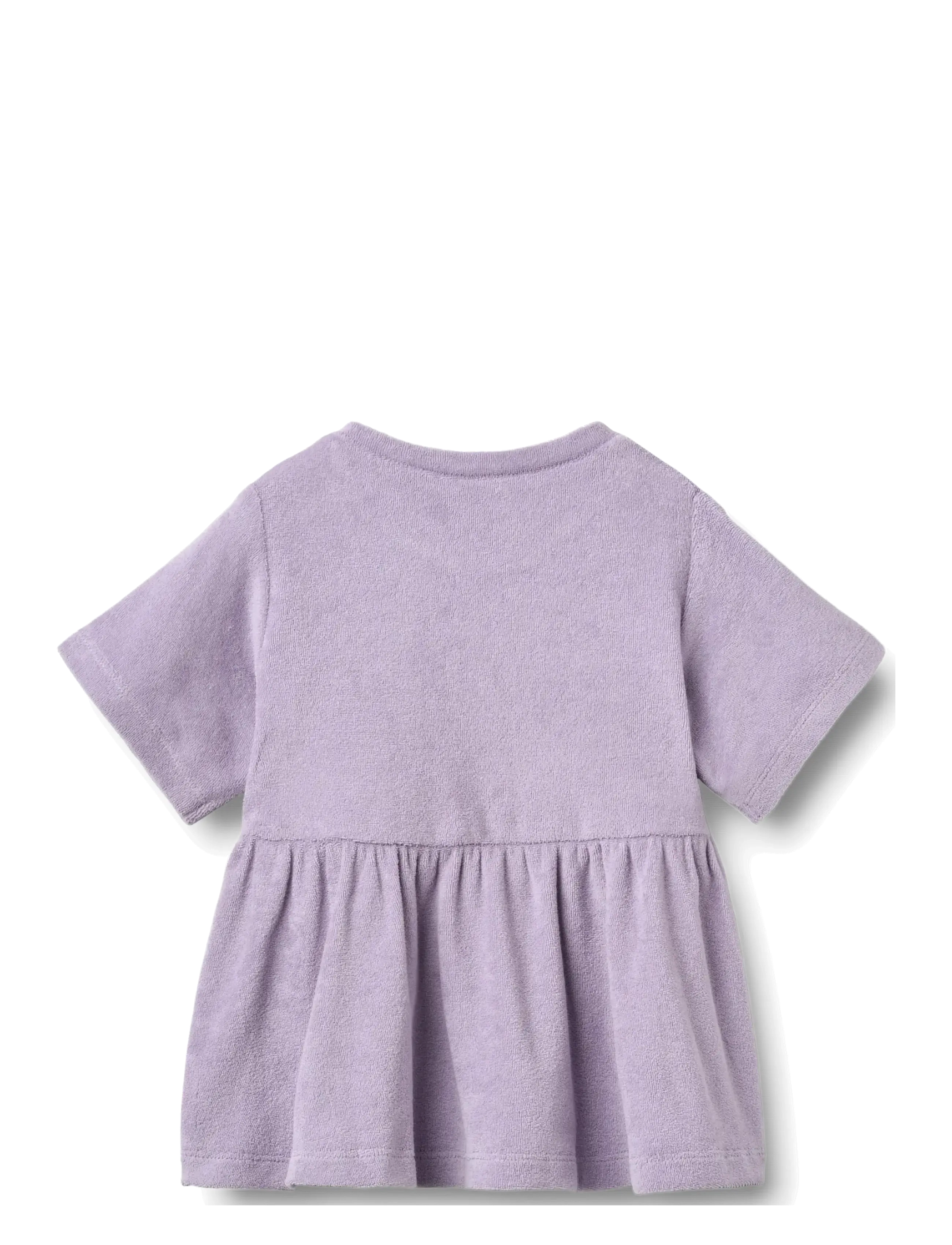 Wheat - Jersey dress S/S Astrid - kortärmade babyklänningar - warm cosmic lilac - 1