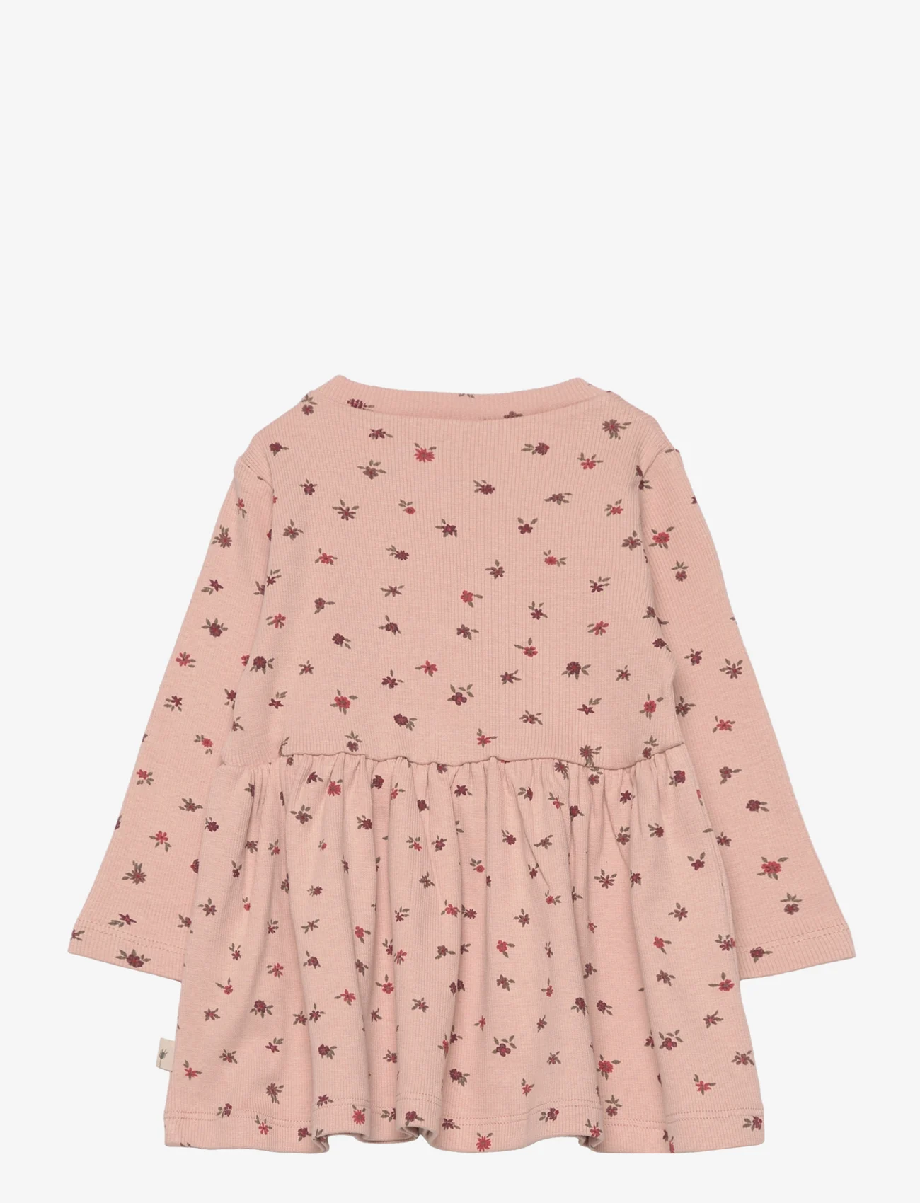 Wheat - Jersey Dress Ryle - long-sleeved casual dresses - pink sand flowers - 1