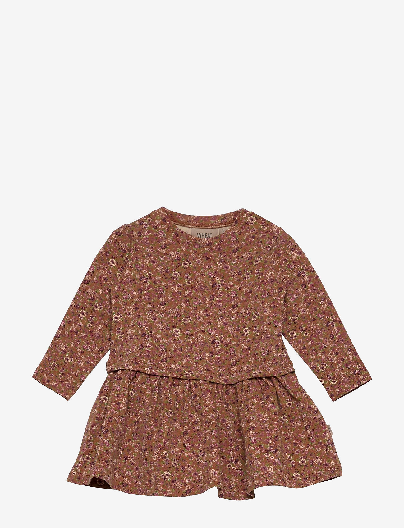 Wheat - Dress Astrid - bronze flowers - 0