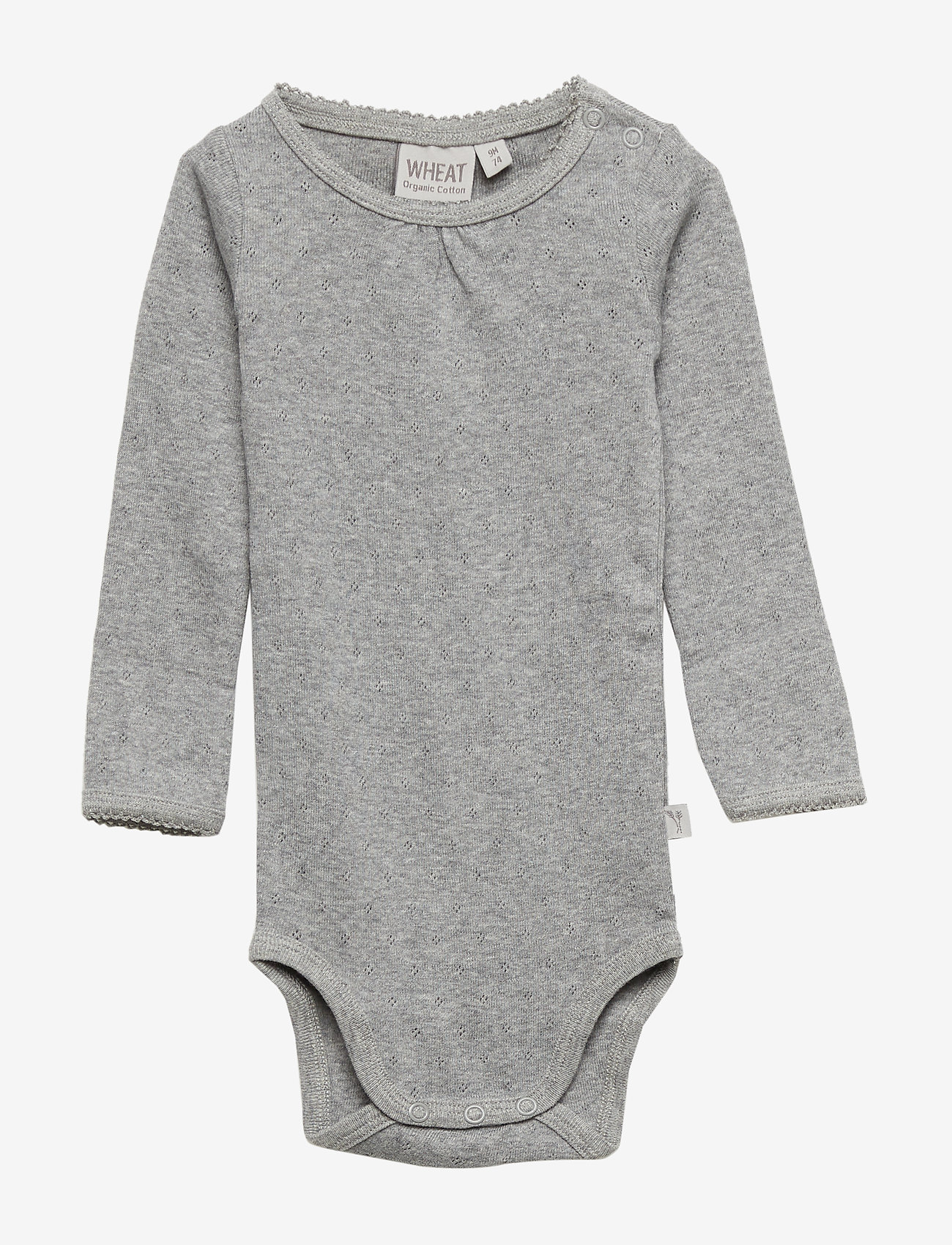 Wheat - Body Frill LS - melange grey - 0
